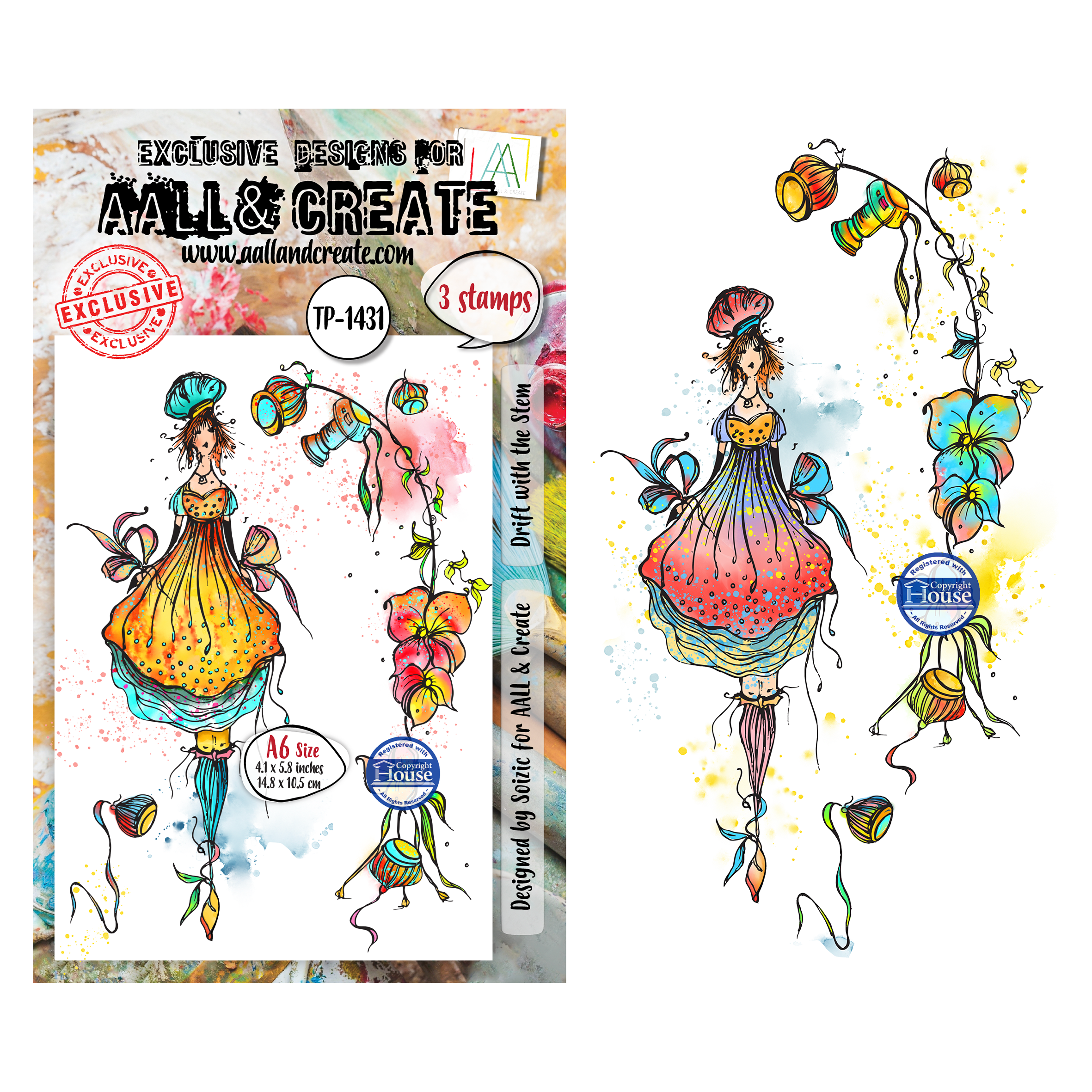 AALL and Create - A6 Stamp Sets - Drift with the Stem