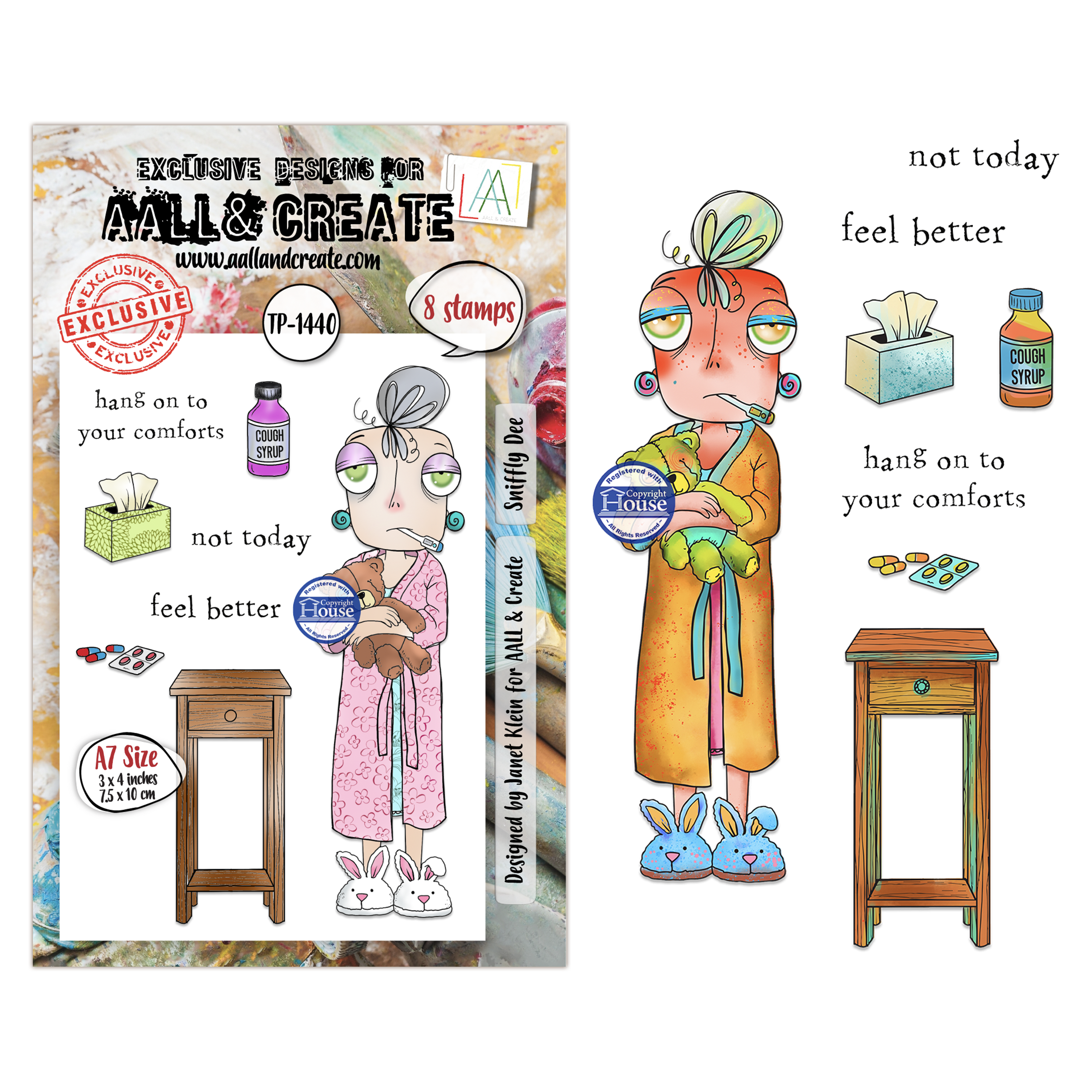 AALL and Create - A7 - Stamp Set - Sniffly Dee