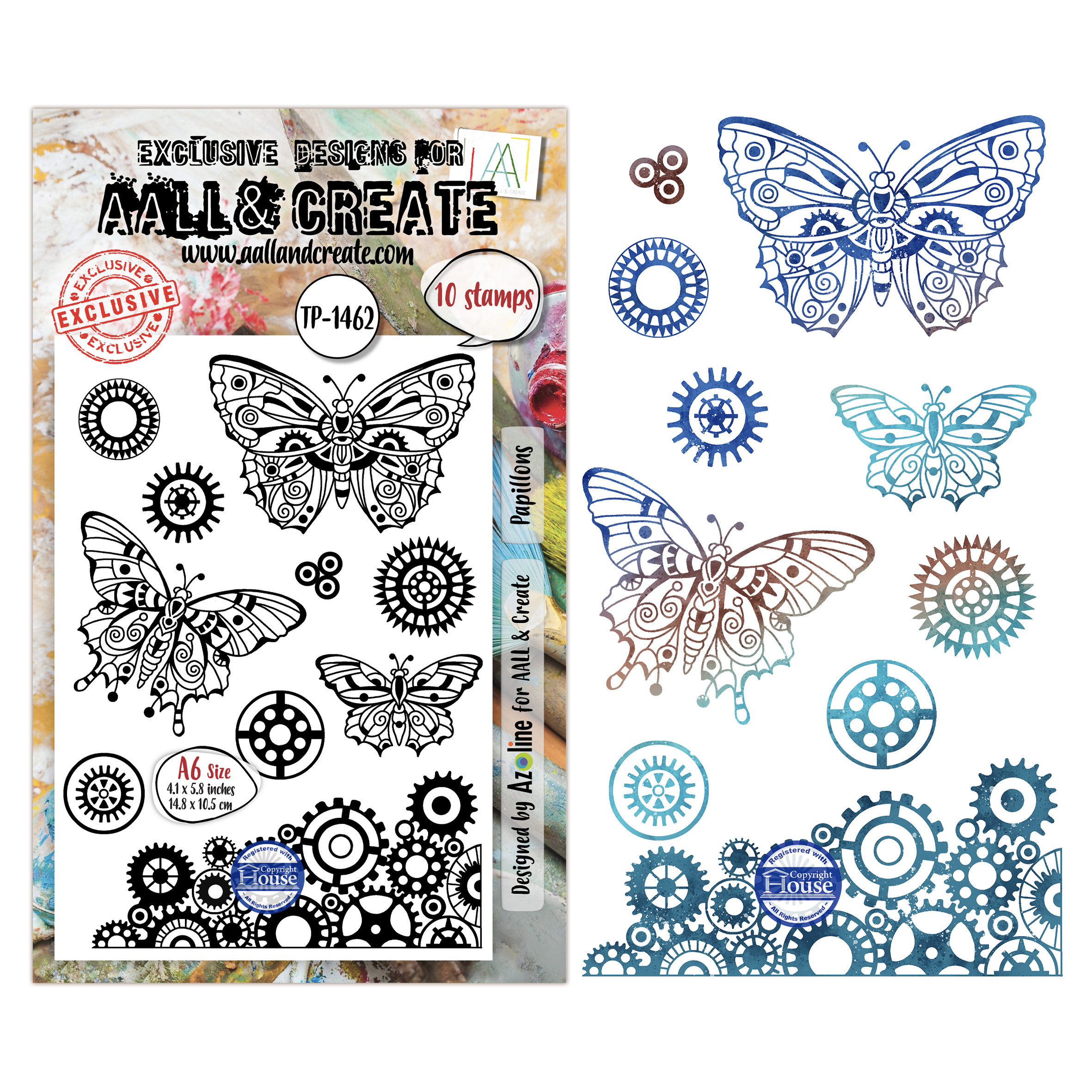 AALL and Create - A6 - Stamp Set - Papillons