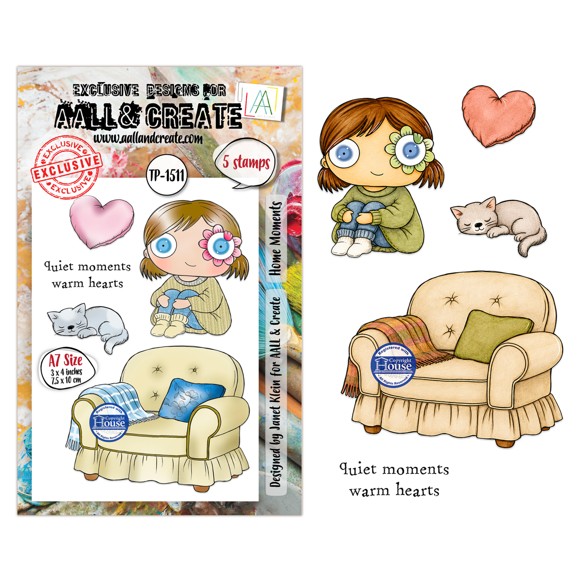 AALL and Create - A7 Stamp Set - Home Moments