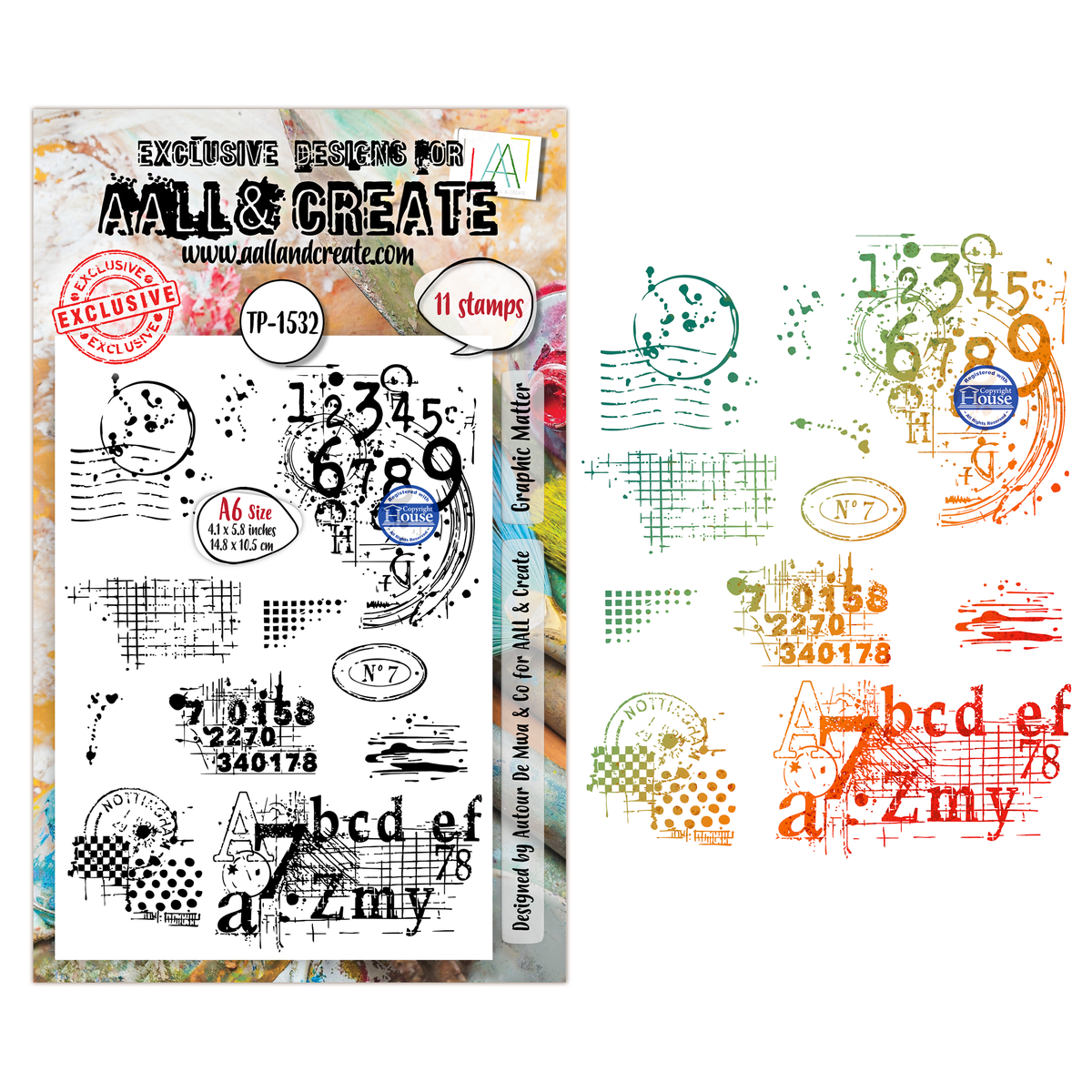 AALL and Create - A6 Stamp Set - Graphic Matter