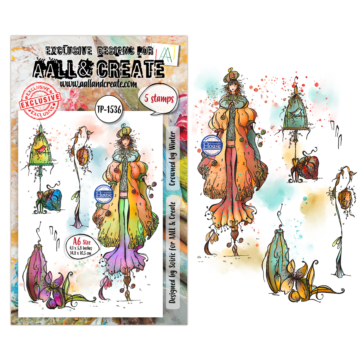AALL and Create - A6 Stamp Set - Crowned by Winter