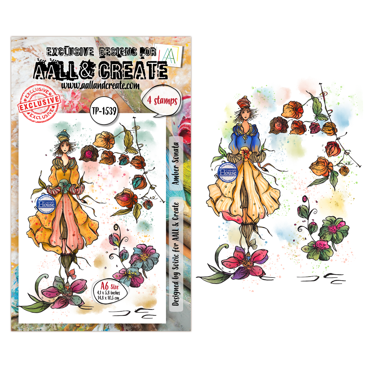 AALL and Create - A6 Stamp Set - Amber Sonata