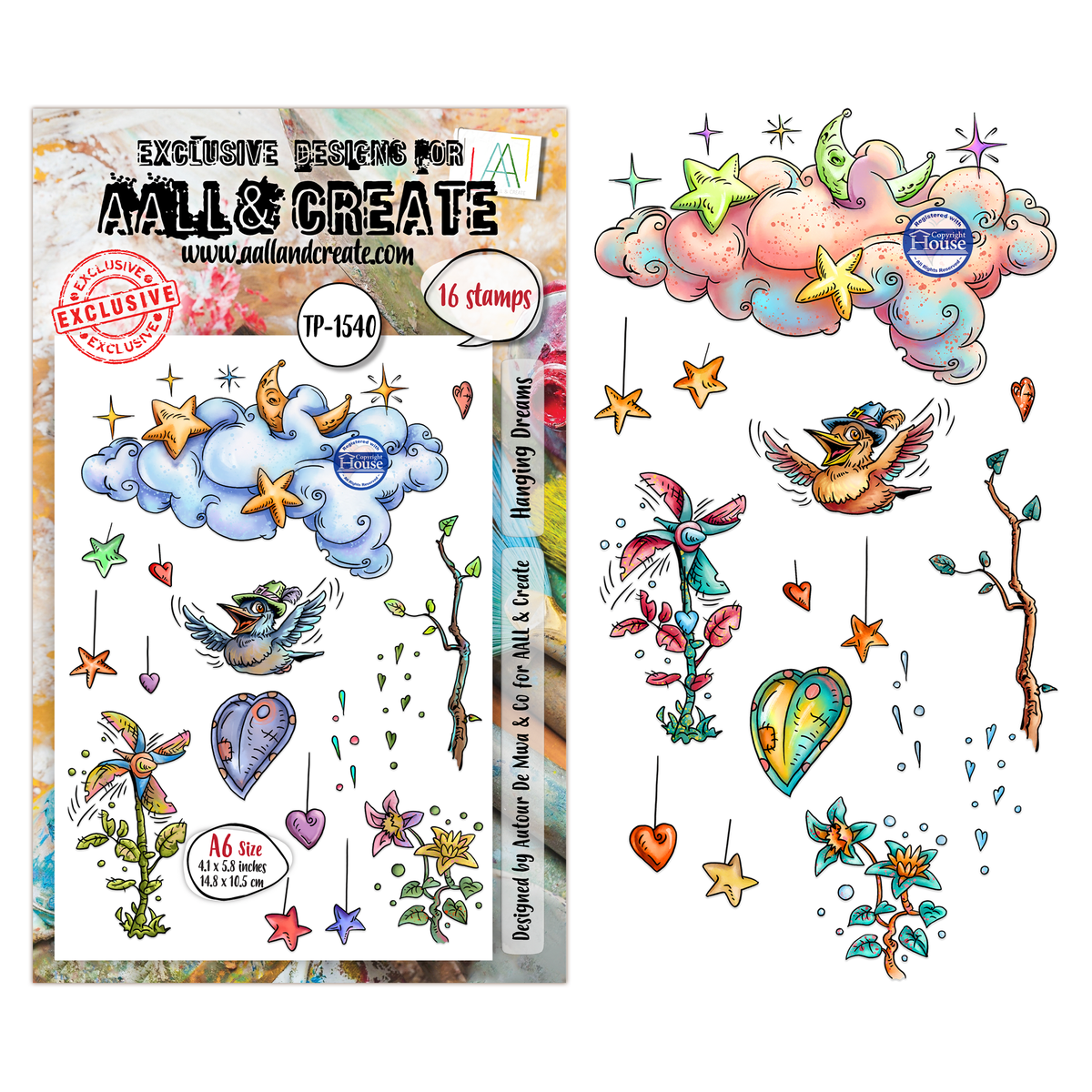 AALL and Create - A6 Stamp Set - Hanging Dreams