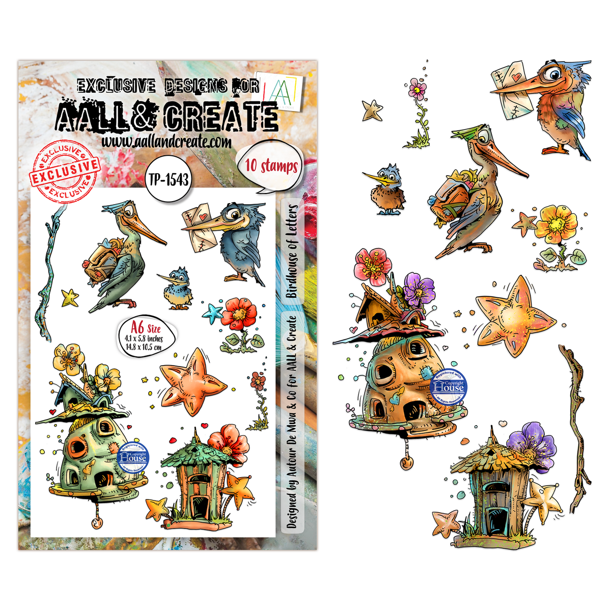 AALL and Create - A6 Stamp Set - Birdhouse of Letters