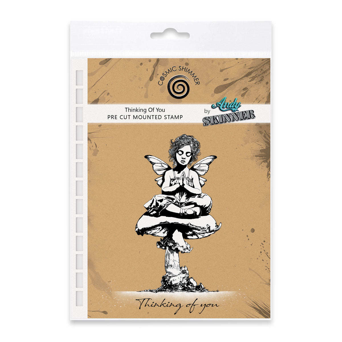 Cosmic Shimmer Thinking of You Pre Cut Rubber Stamp Set by Andy Skinner