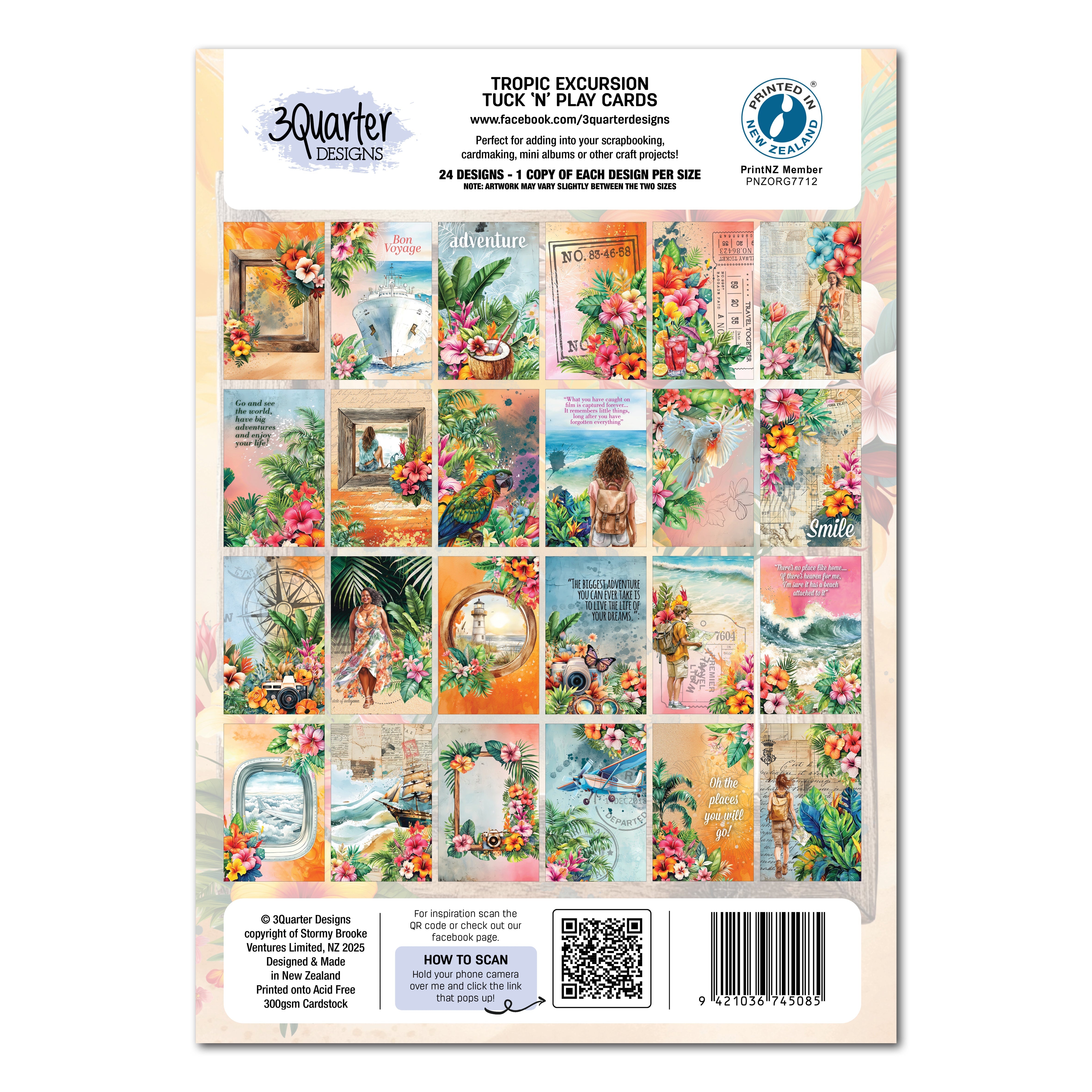 3Quarter Designs Tropic Excursion - Tuck N Play Cards