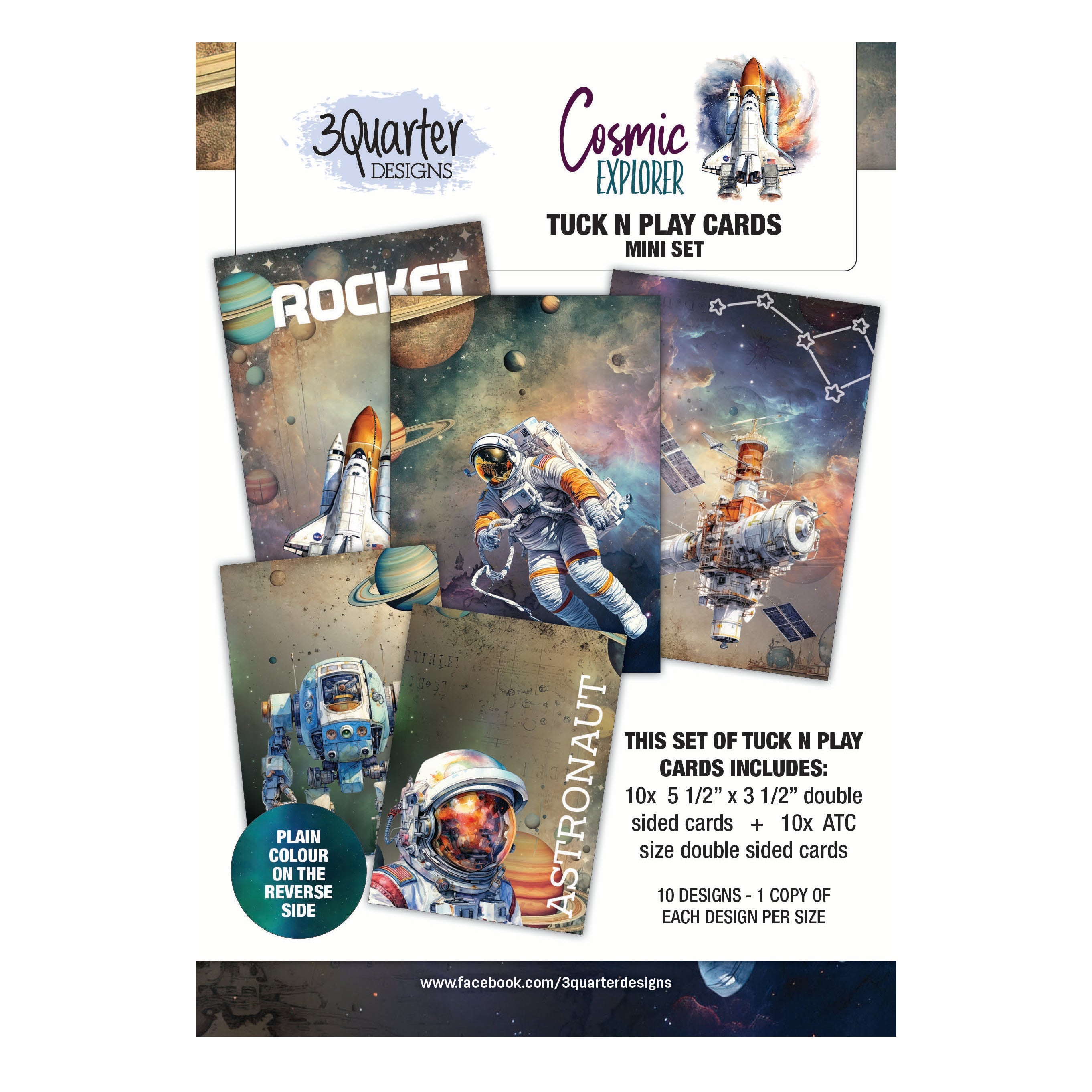 3Quarter Designs Cosmic Explorer Tuck N Play Cards Mini Set