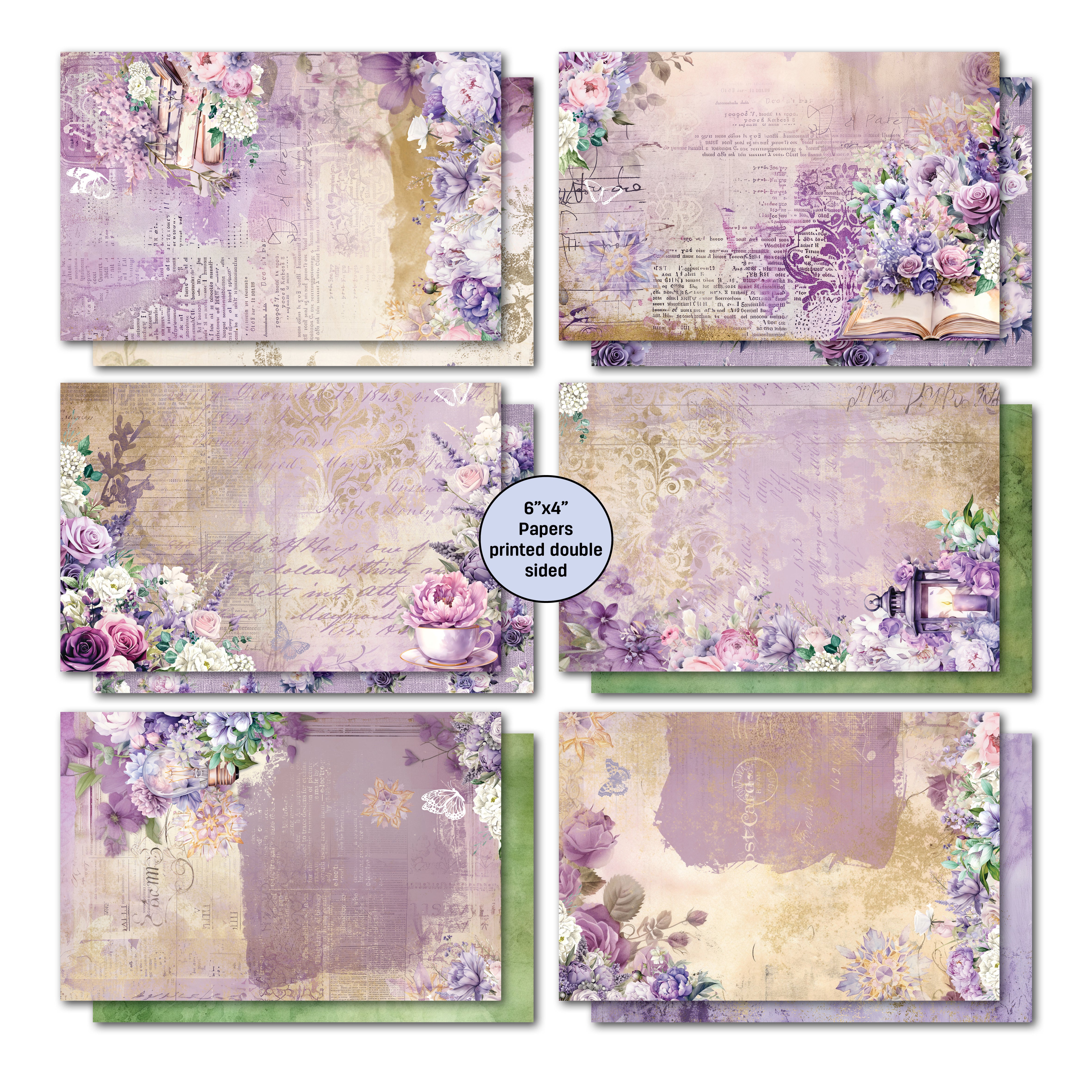 3Quarter Designs Violet Dreams 6x4 Card Pack