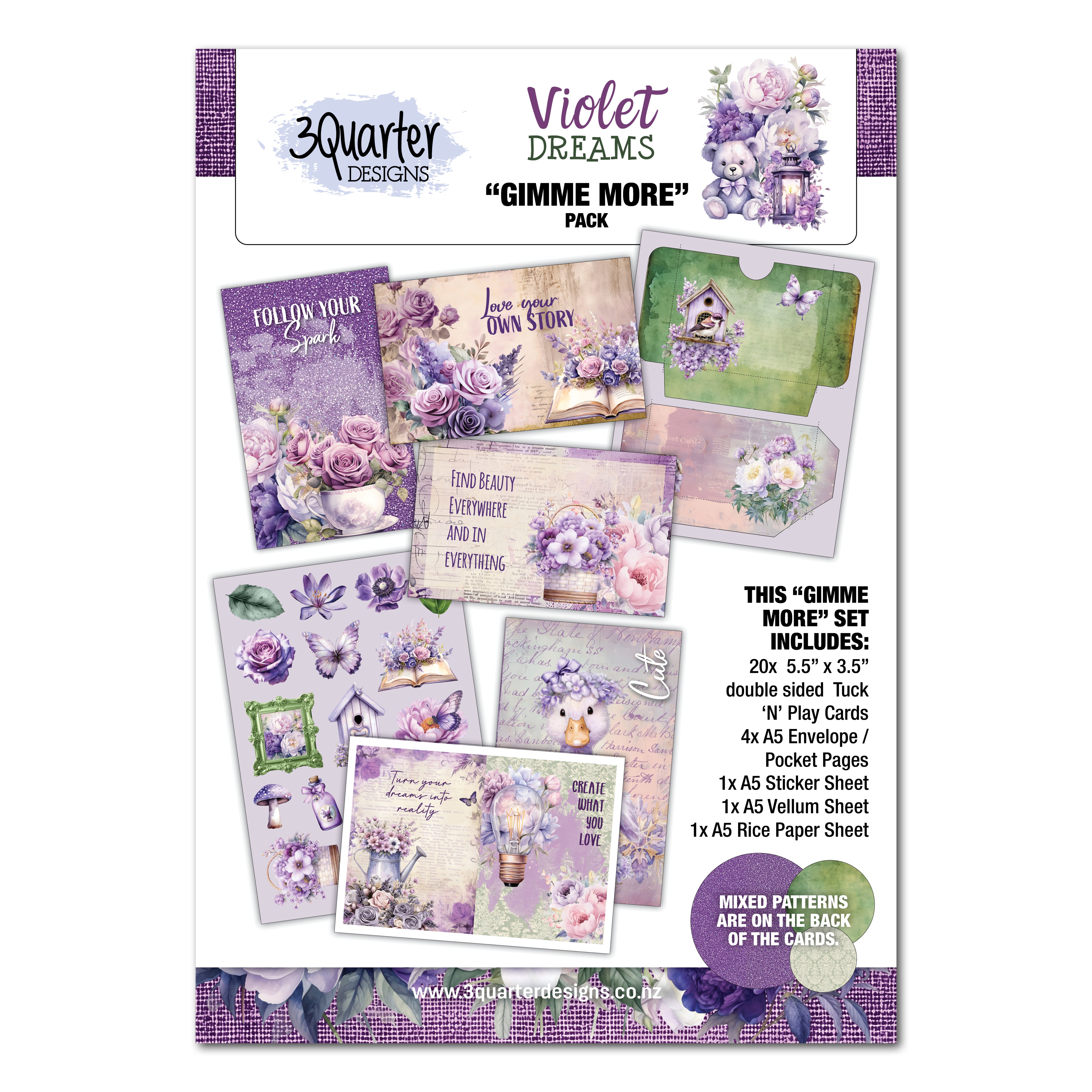 3Quarter Designs Violet Dreams Gimme More Pack