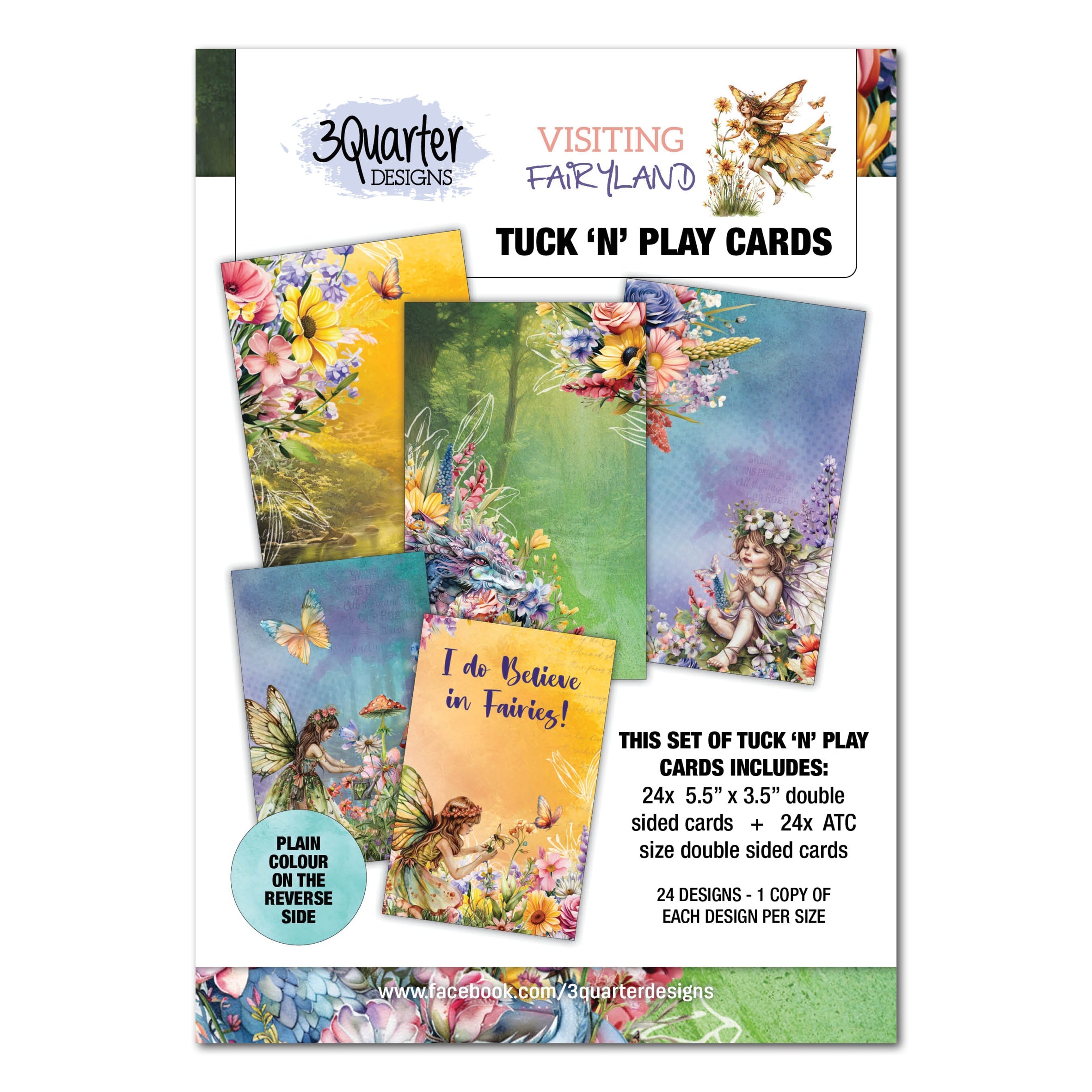 3Quarter Designs Visiting Fairyland - Tuck N Play Cards