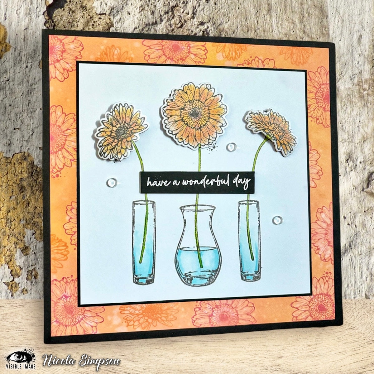 Visible Image Birthday In Bloom - A6 Stamp Set