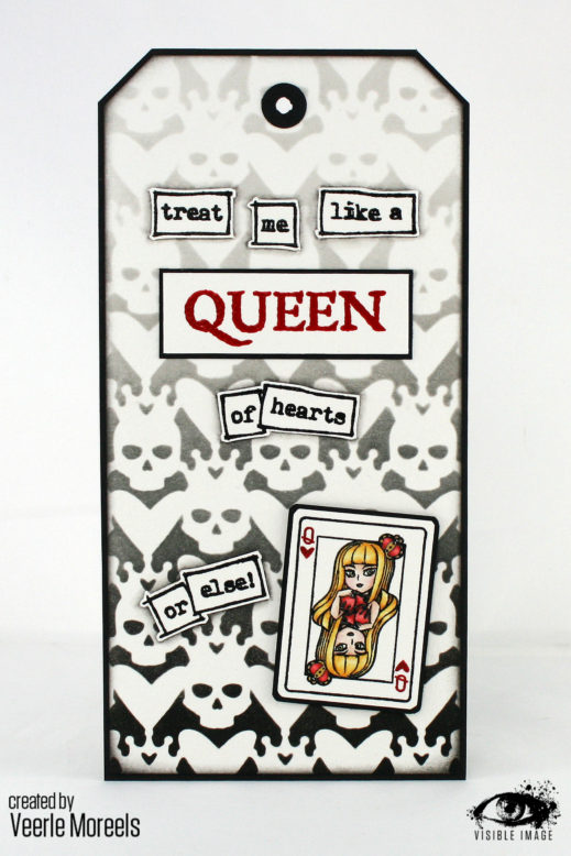 Visible Image Dark Hearts Stencil - 6 x 6