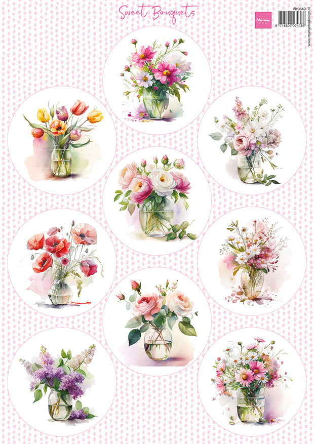 Marianne Design A4 Cutting Sheet - Sweet Bouquets