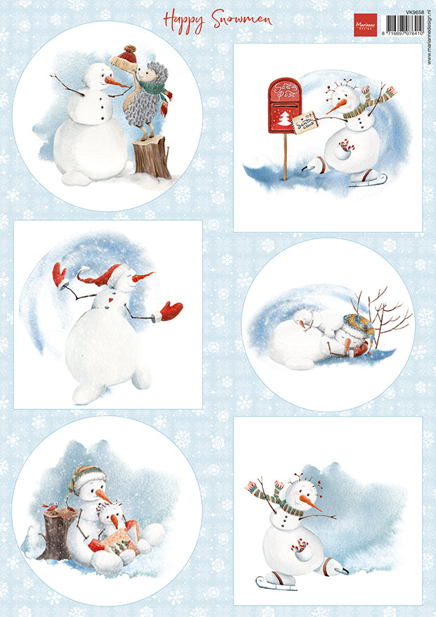 Marianne Design A4 Cutting Sheet - Happy Snowmen