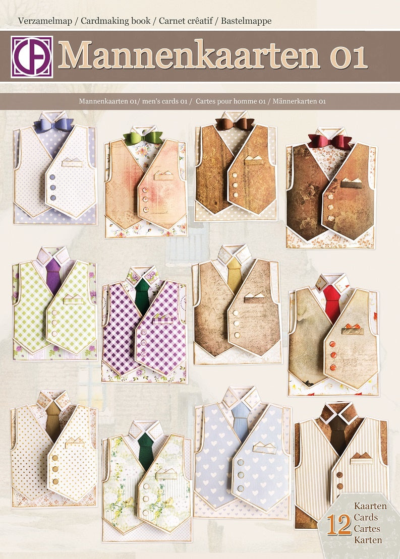 Creatief Art - Card Kit - Men's Cards 01 - 12 Pieces