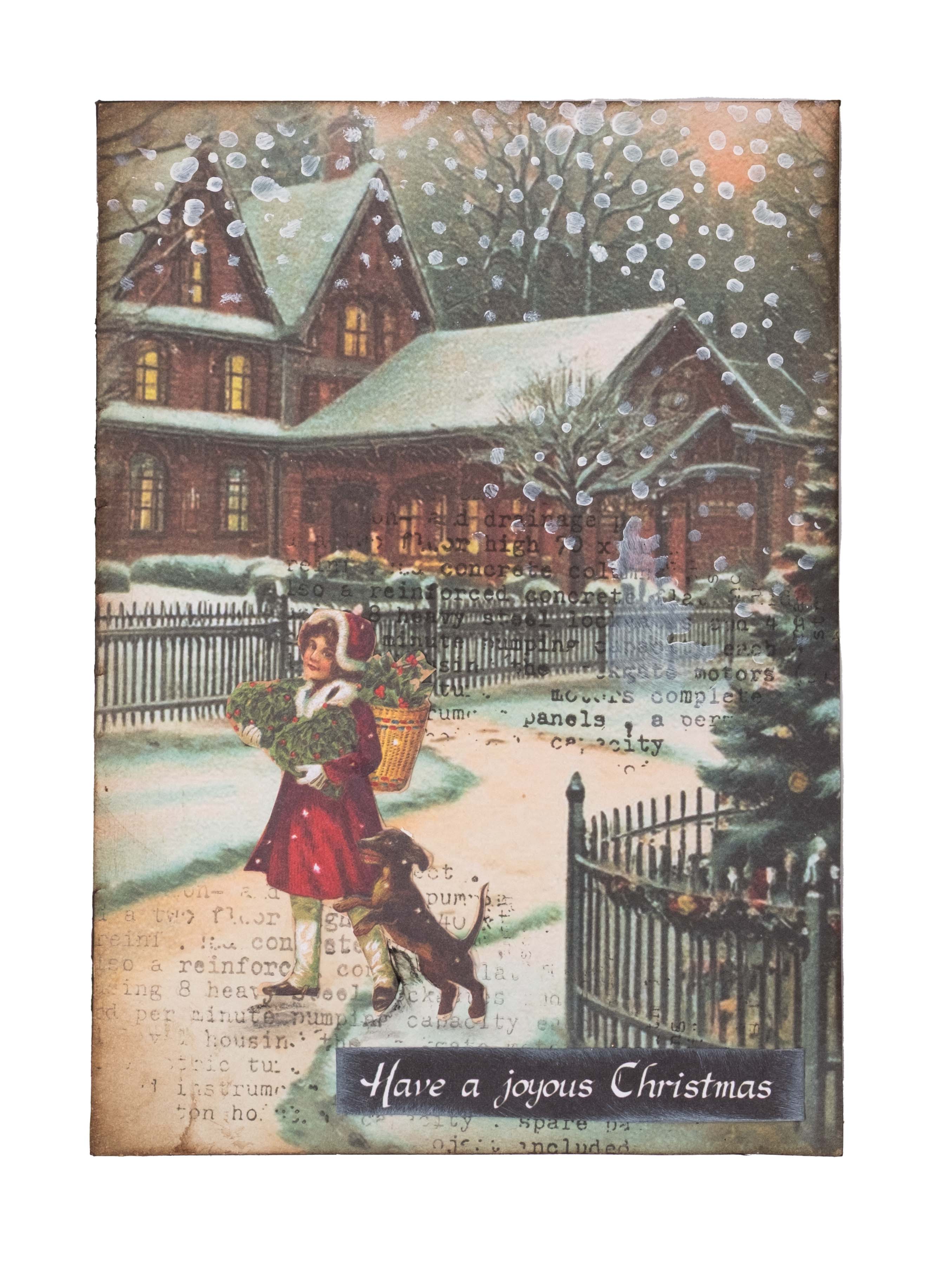 SL Collage Paper Pad Vintage Christmas Essentials 24 Sheets