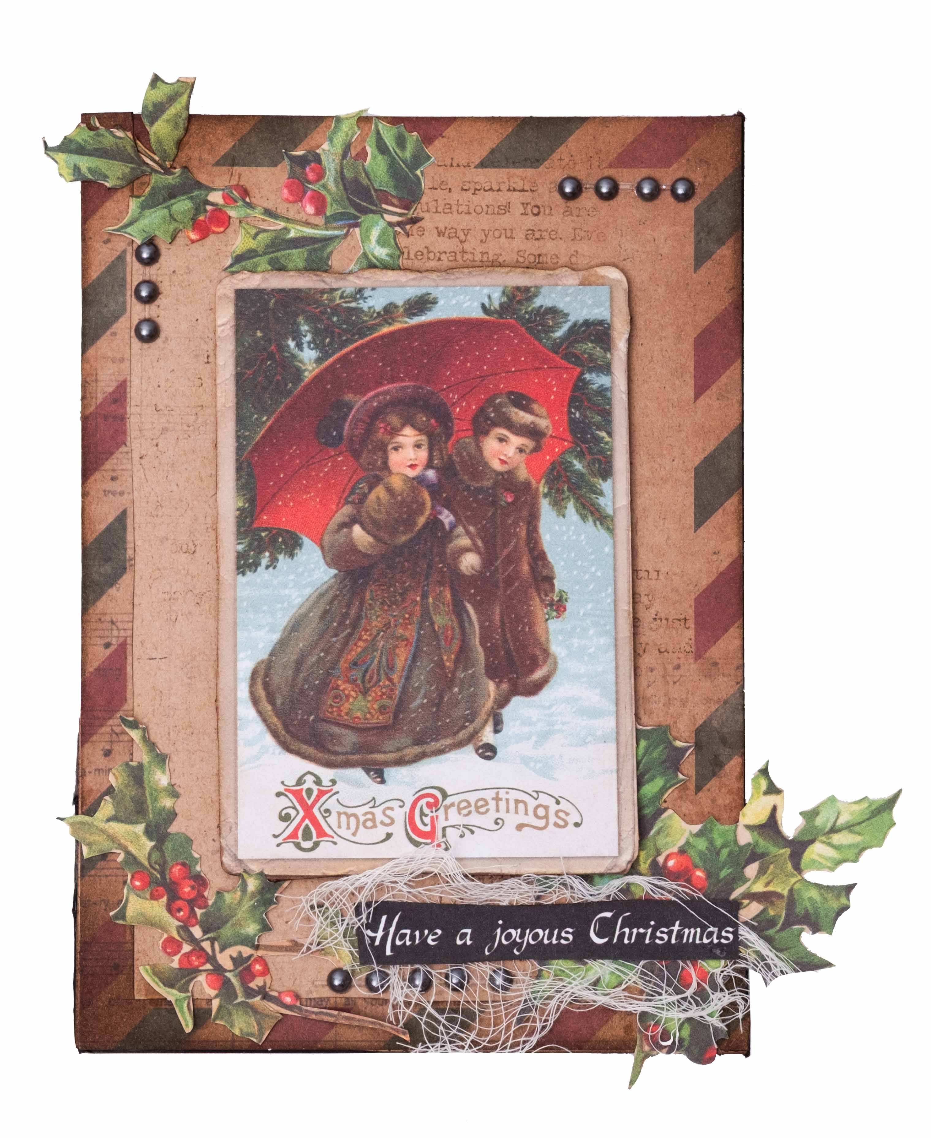 SL Collage Paper Pad Vintage Christmas Essentials 24 Sheets