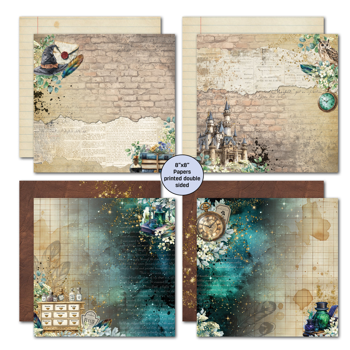 3Quarter Designs Wand Academy 8x8 Paper Pack & Diecuts Set