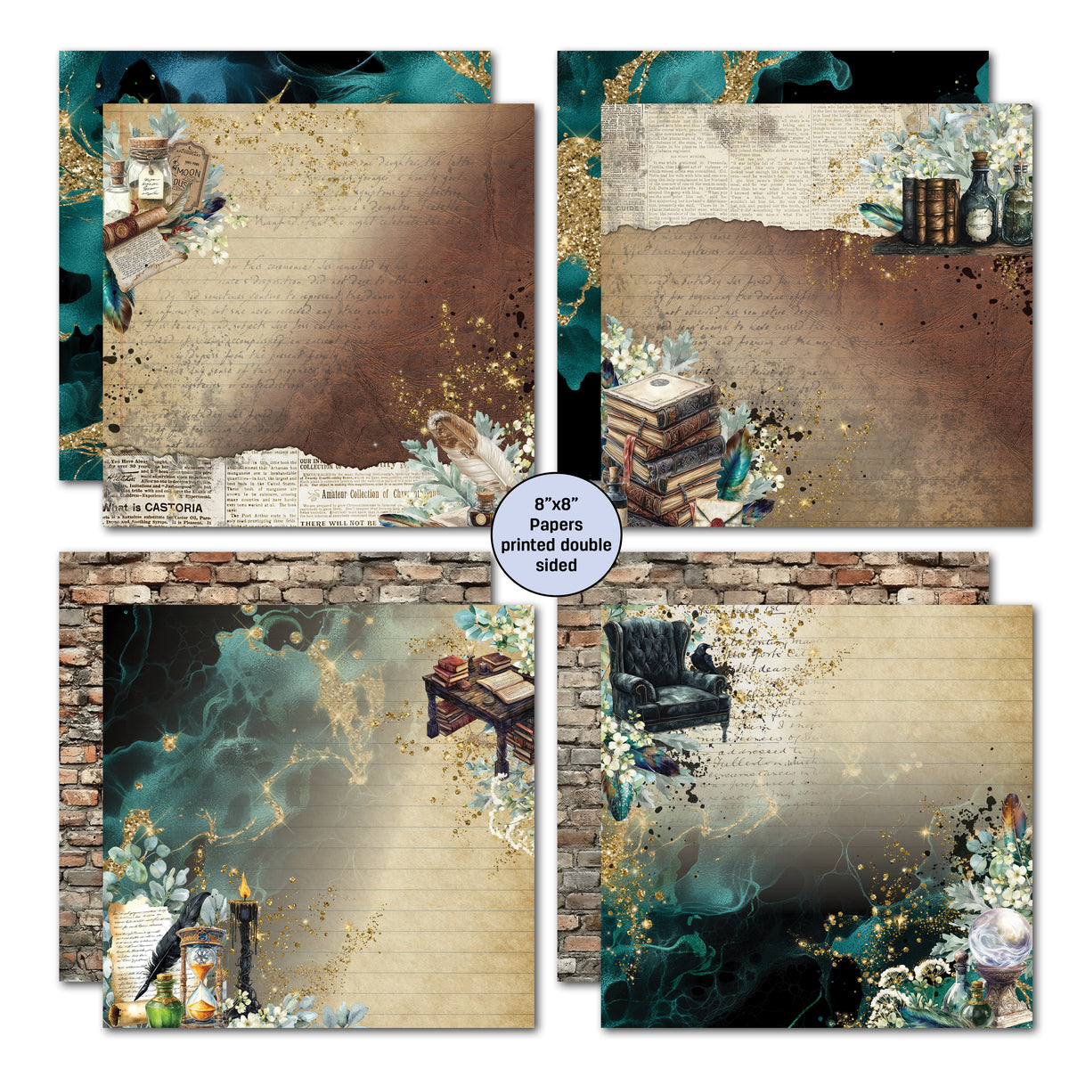 3Quarter Designs Wand Academy 8x8 Paper Pack & Diecuts Set