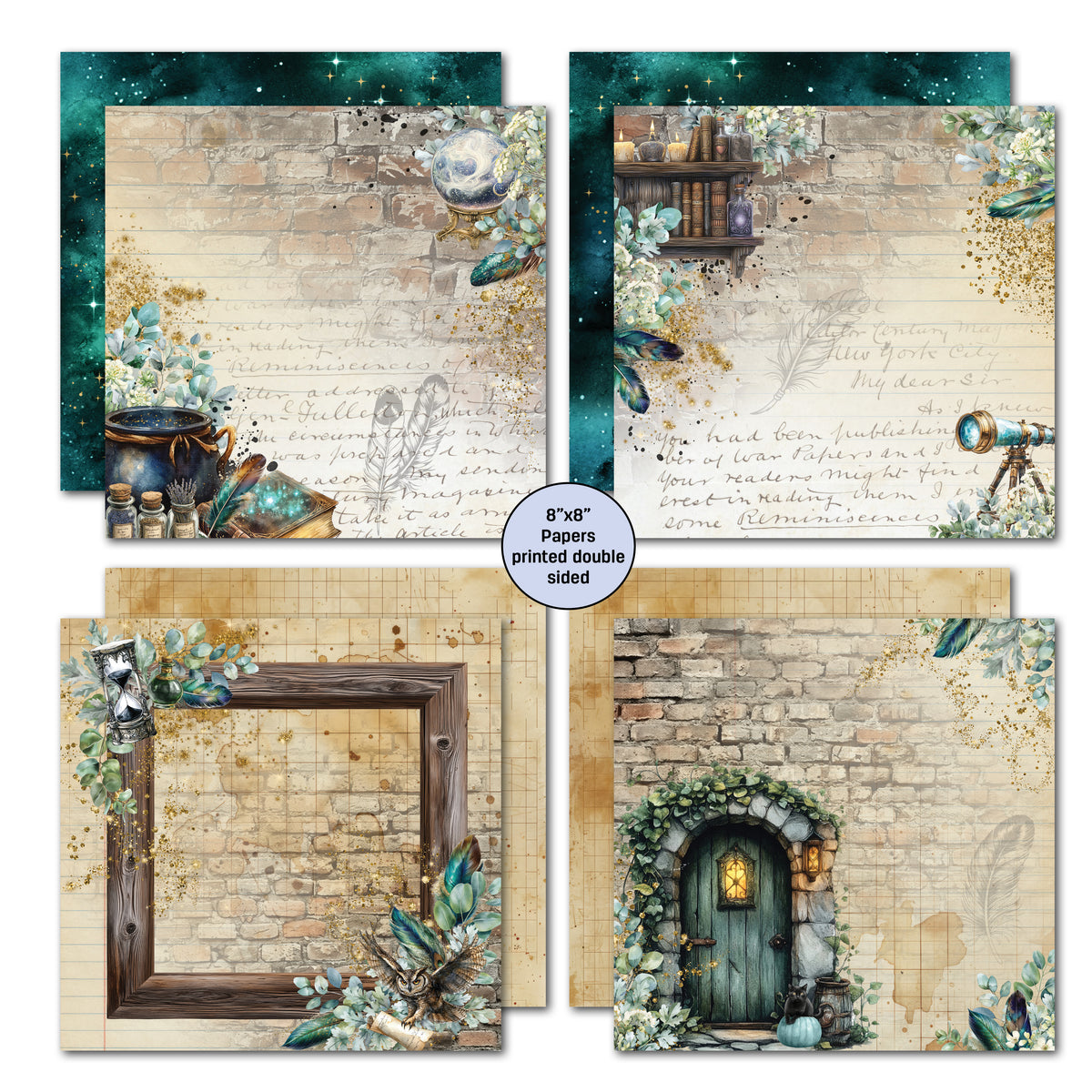 3Quarter Designs Wand Academy 8x8 Paper Pack & Diecuts Set