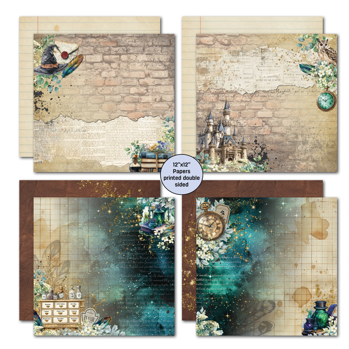 3Quarter Designs Wand Academy 12x12 Designer Paper & Diecuts Set