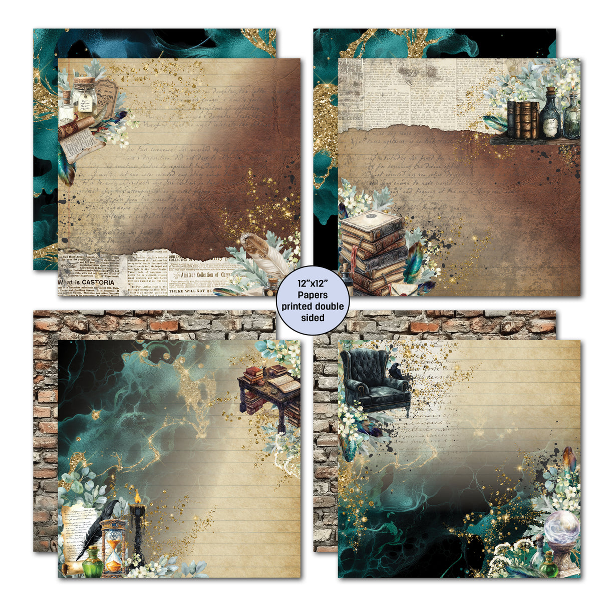 3Quarter Designs Wand Academy 12x12 Designer Paper & Diecuts Set