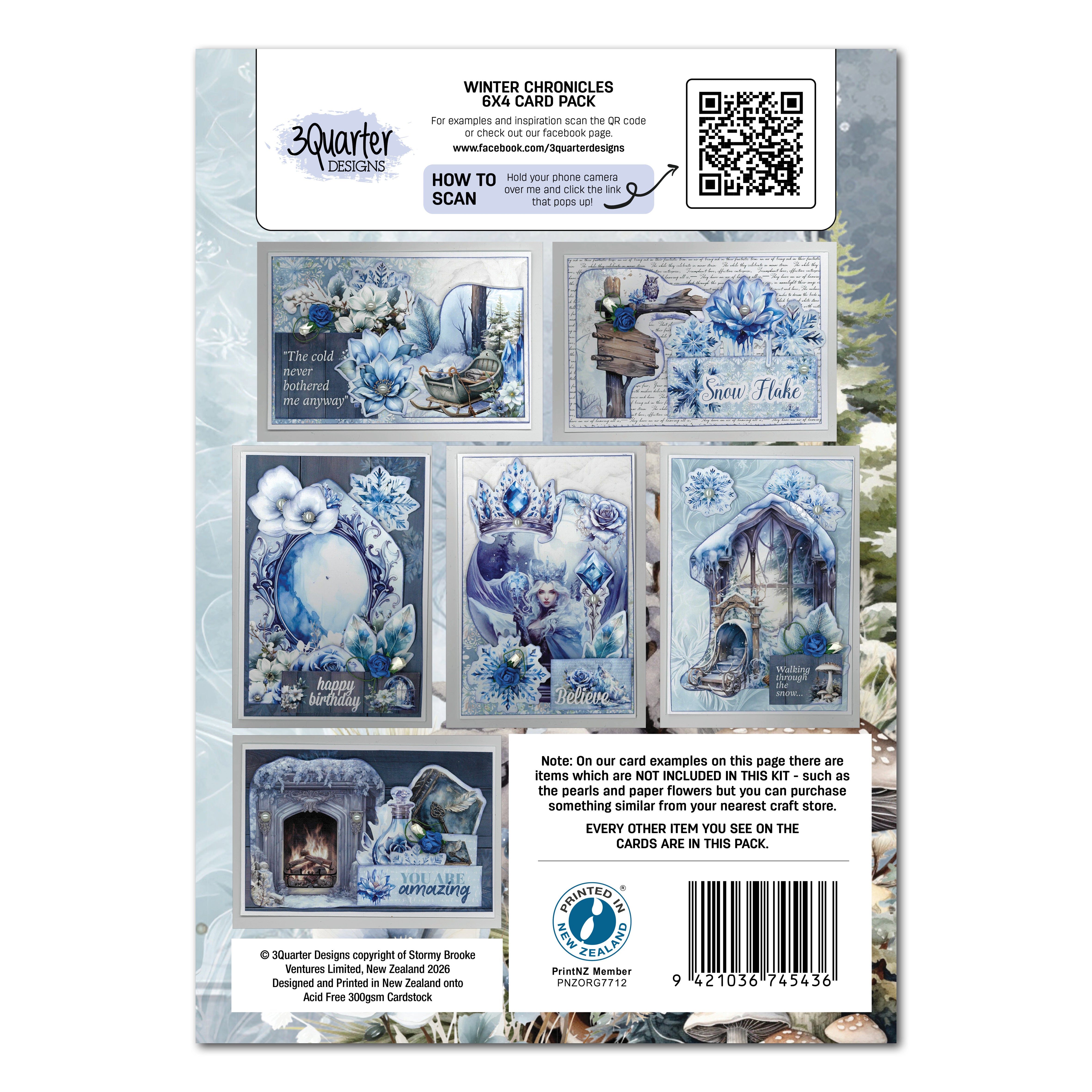 3Quarter Designs Winter Chronicles 6x4 Card Pack