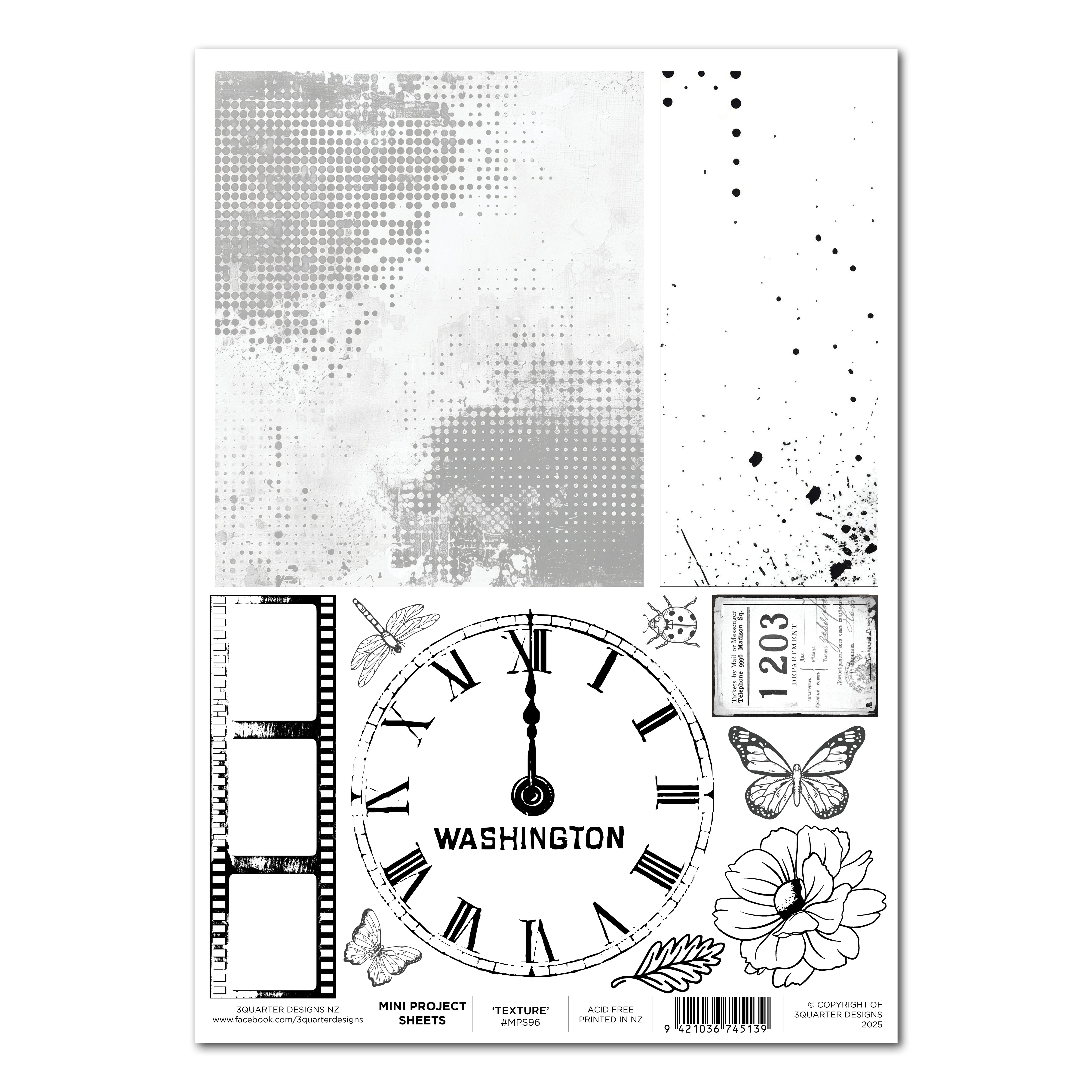 3Quarter Designs Oh Texture - Mini Project Sheet