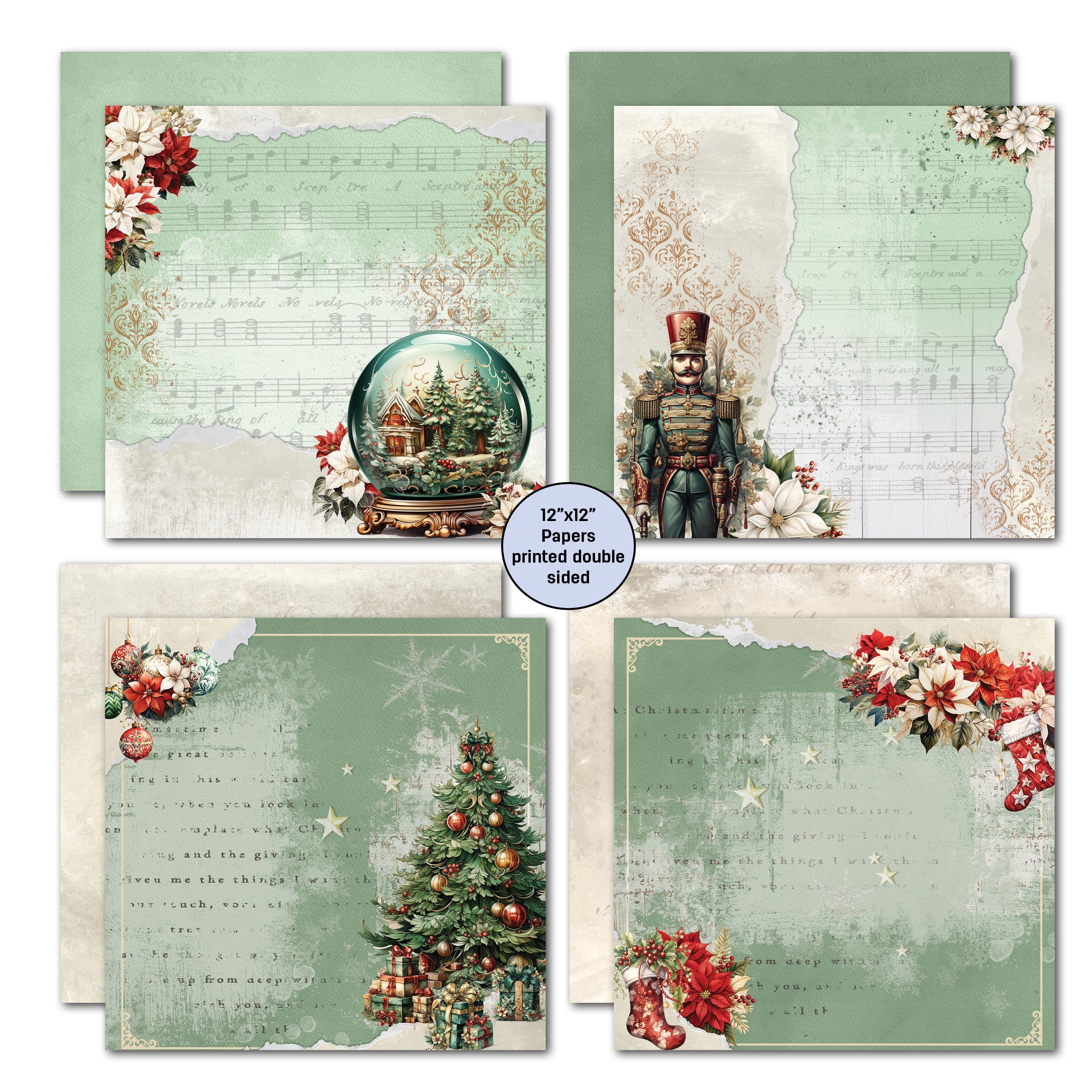 3Quarter Designs Xmas Magic 12x12 Design Paper & Diecuts Set