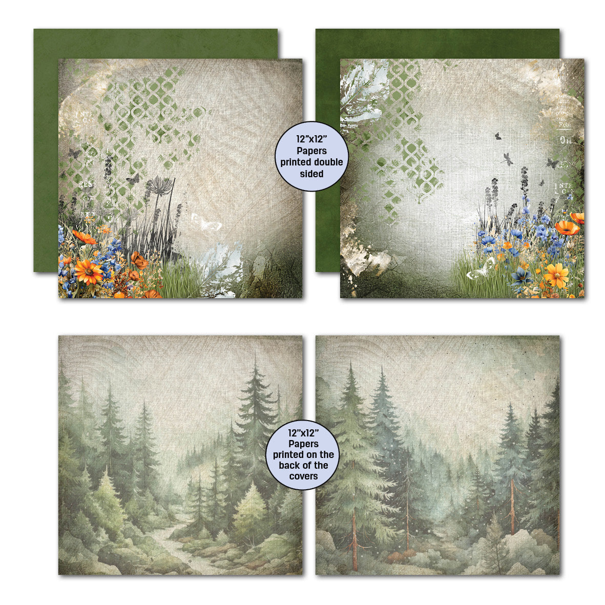 3Quarter Designs Idyllic Woods 12x12 Scrapbook Collection