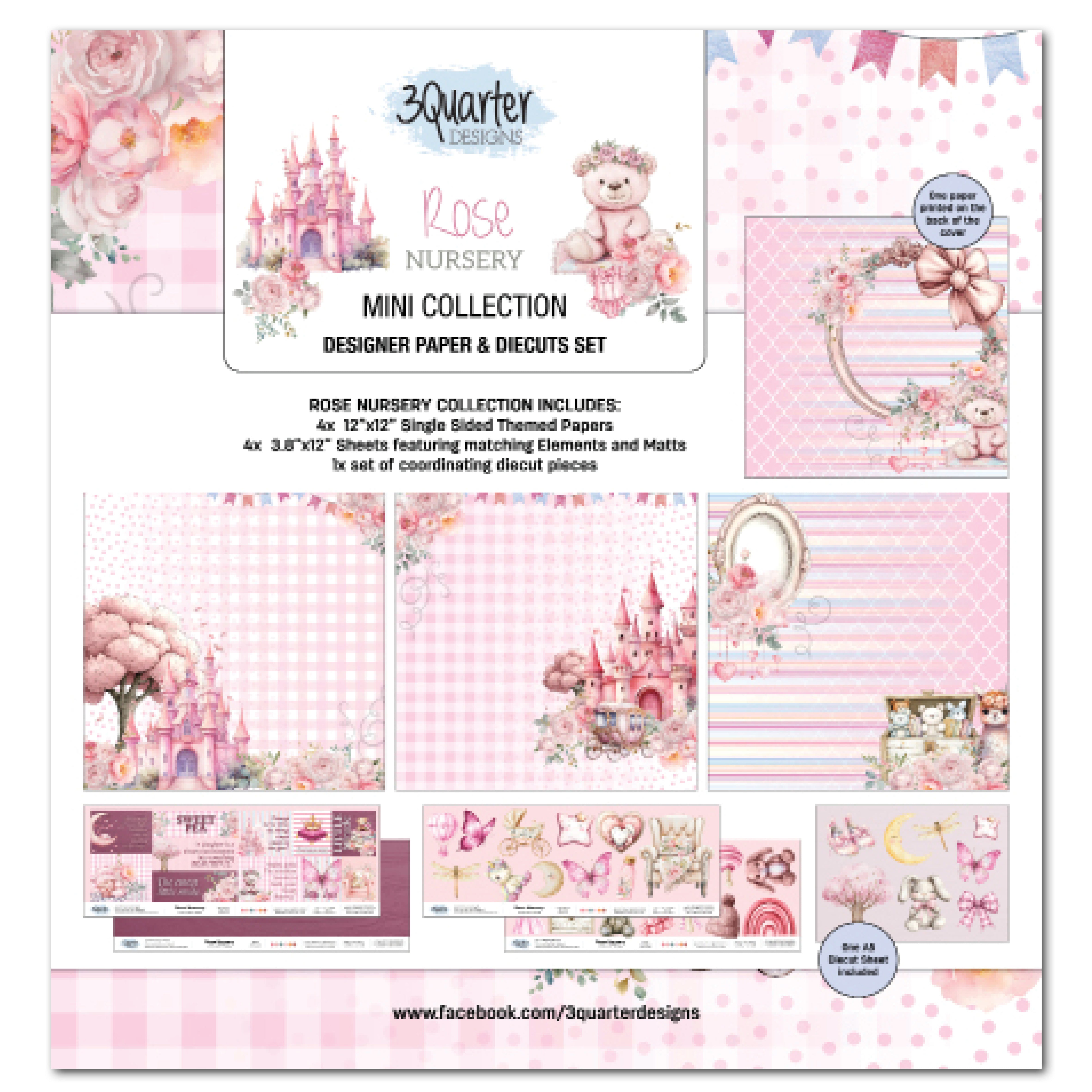 3Quarter Designs Rose Nursery Mini 12x12 Collection