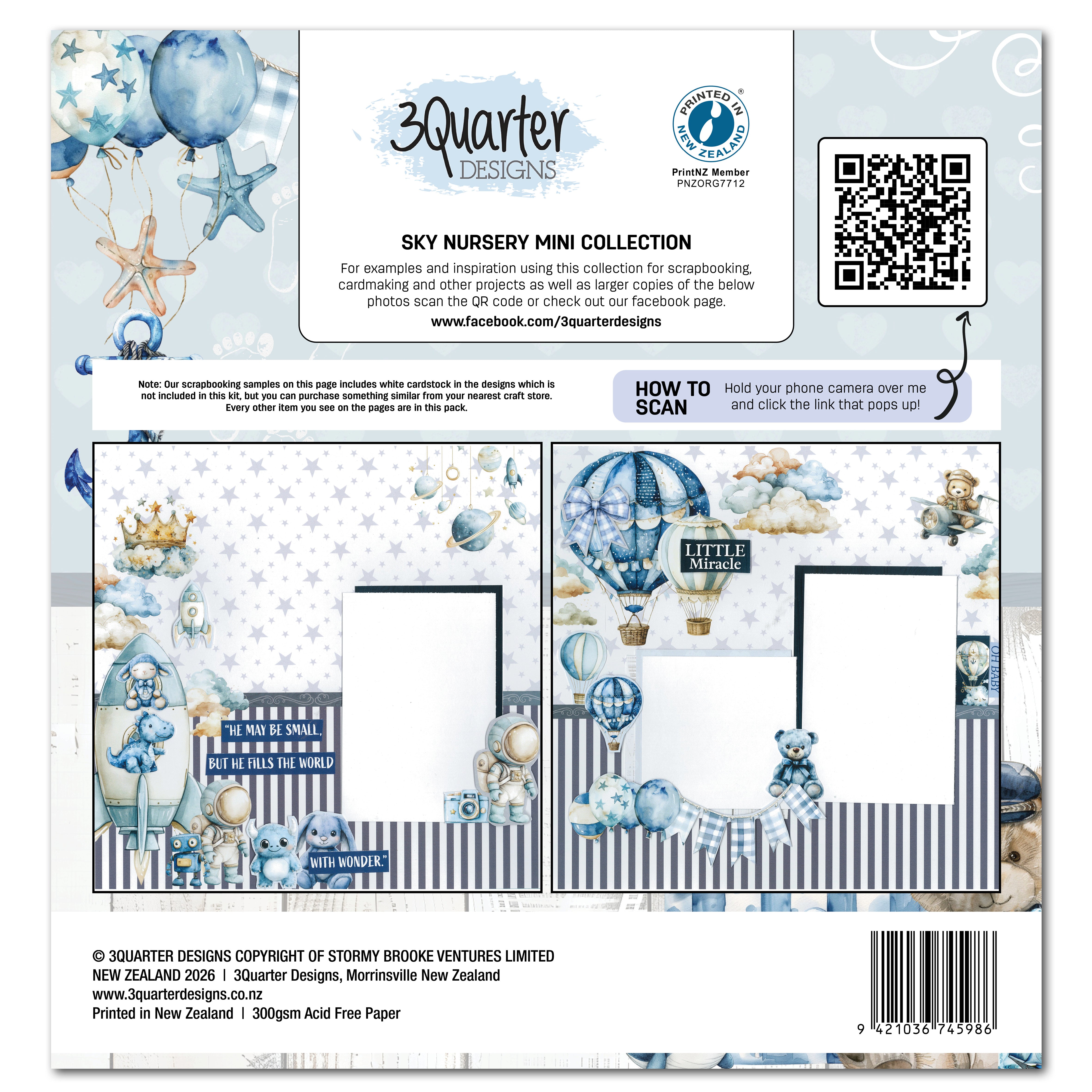 3Quarter Designs Sky Nursery Mini 12x12 Collection