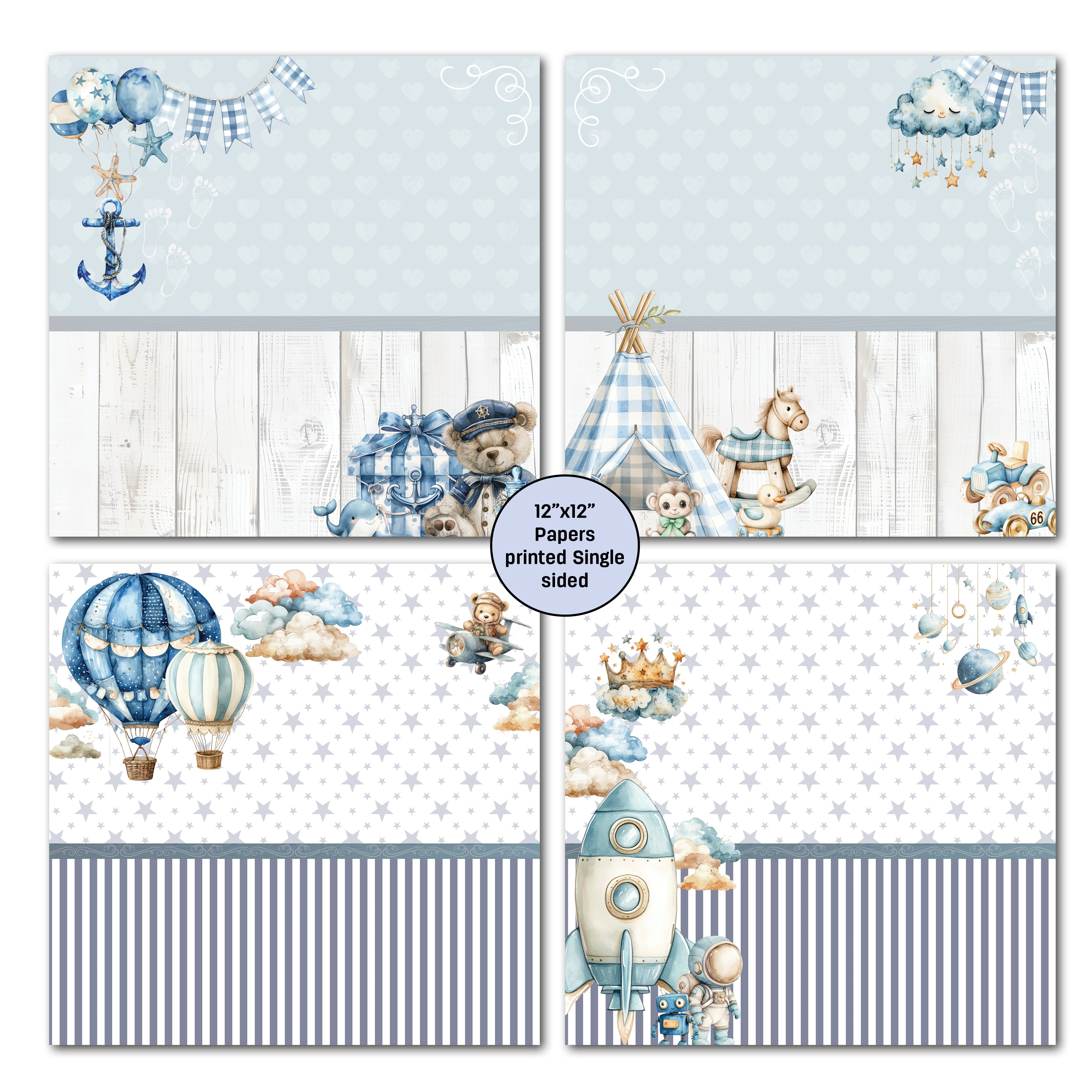 3Quarter Designs Sky Nursery Mini 12x12 Collection