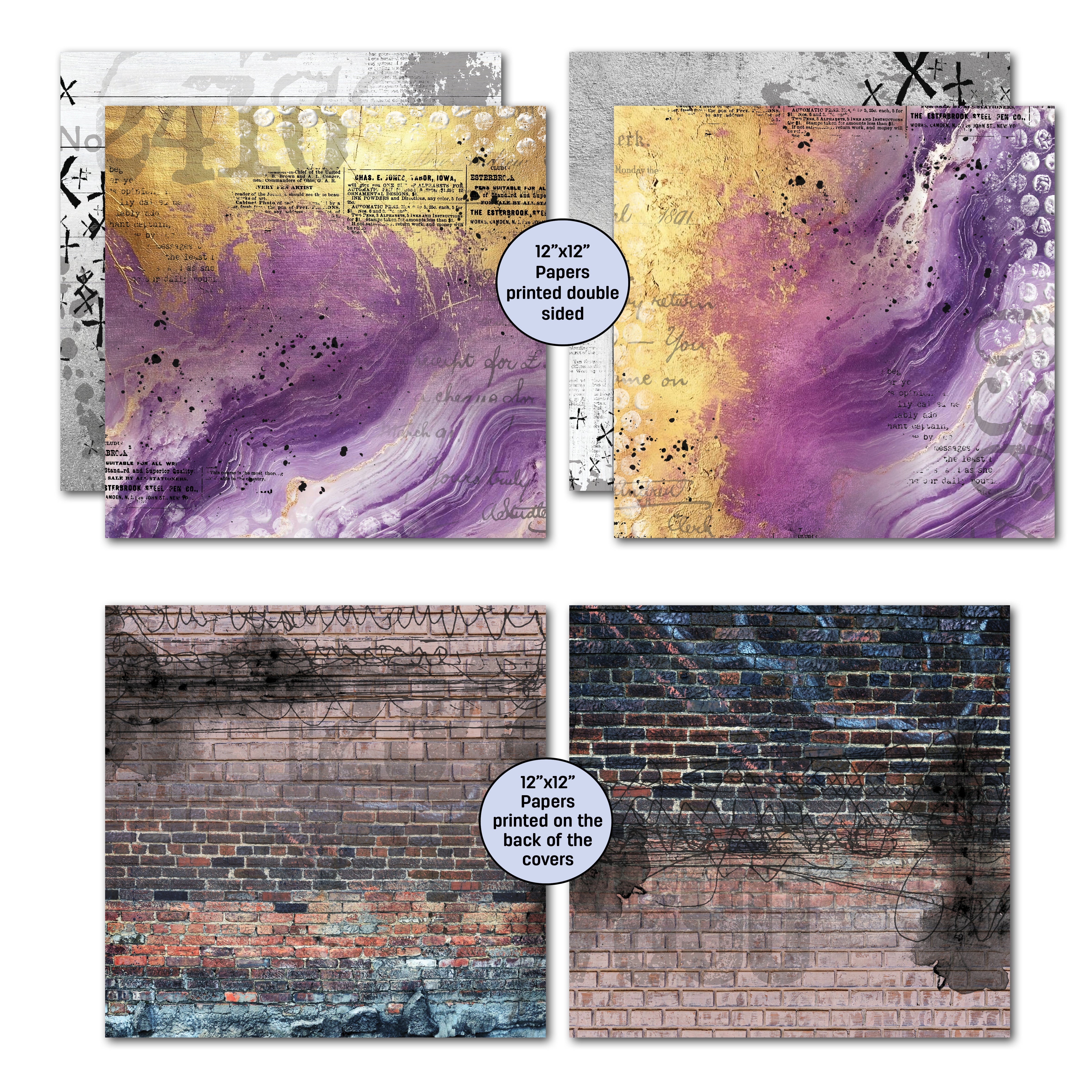 3Quarter Designs Oh Texture 12x12 Design Paper & Diecuts Set