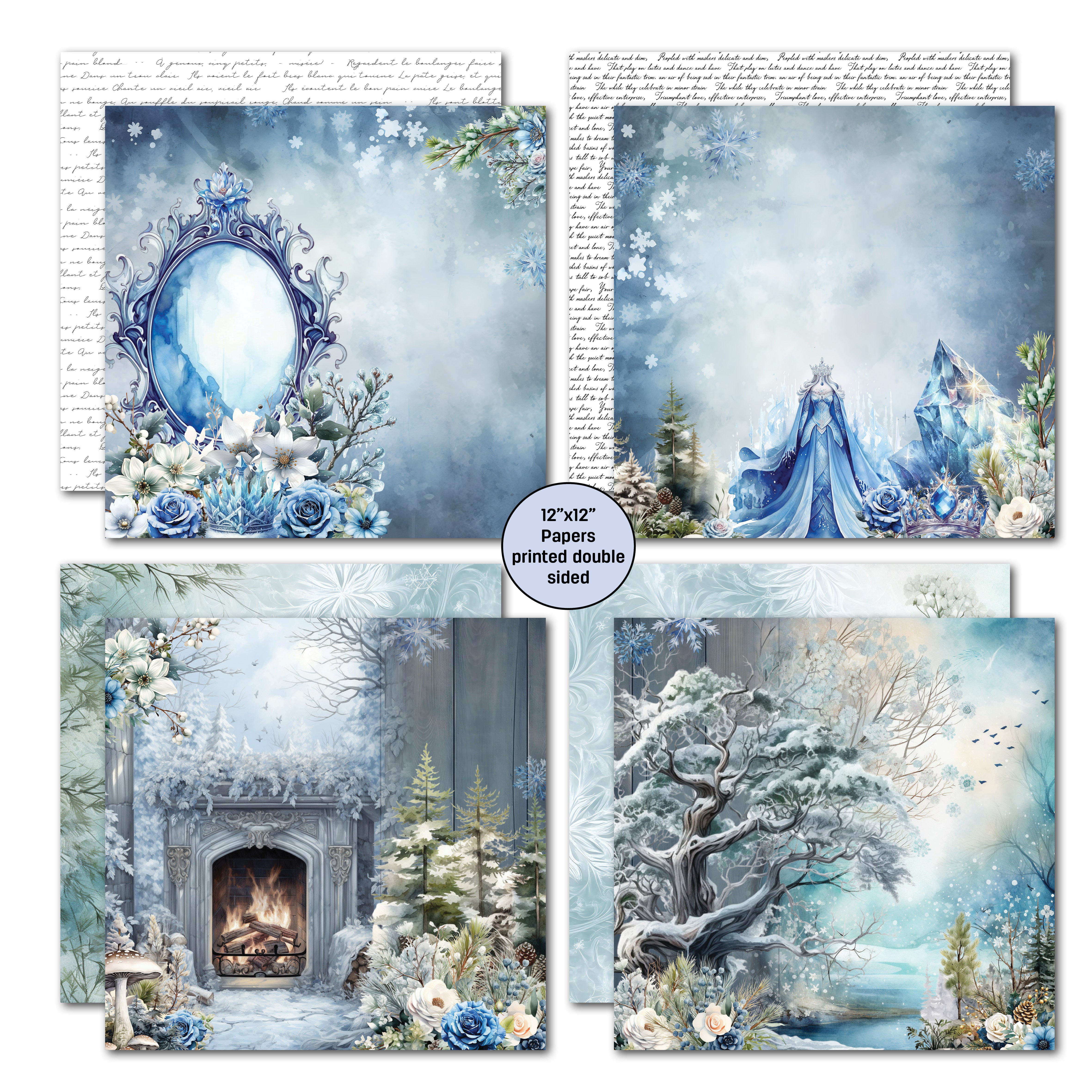 3Quarter Designs Winter Chronicles 12x12 Design Paper & Diecuts Set