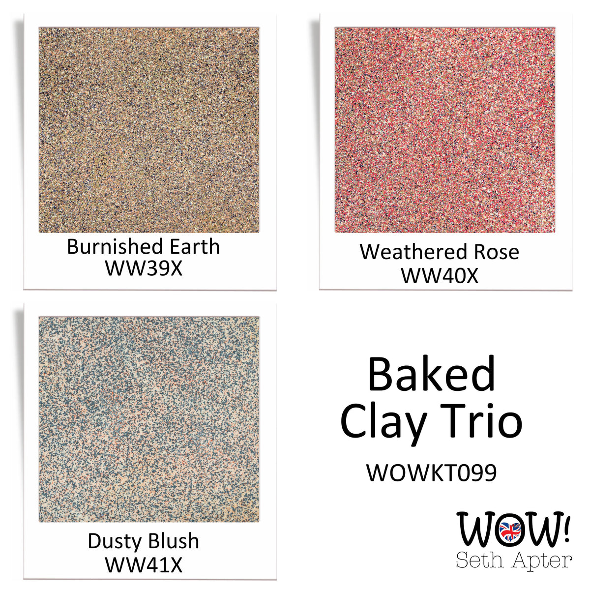 WOW! Embossing Powder - Trio Baked Clay *Seth Apter*
