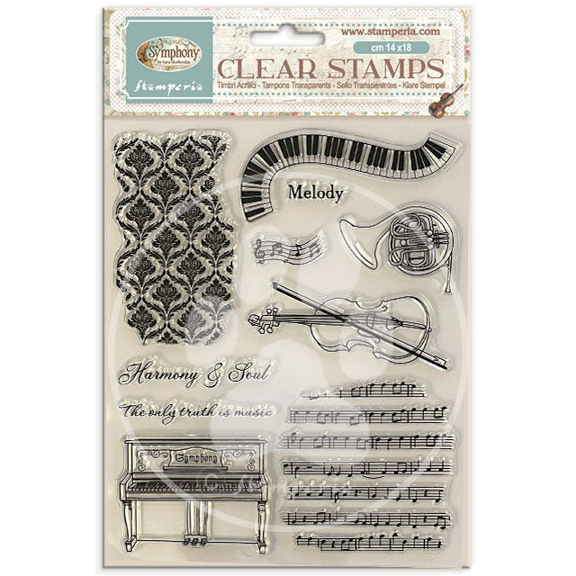 Decorative Acrylic Stamp Design For Art And Craft cm 14x18 - Symphony
