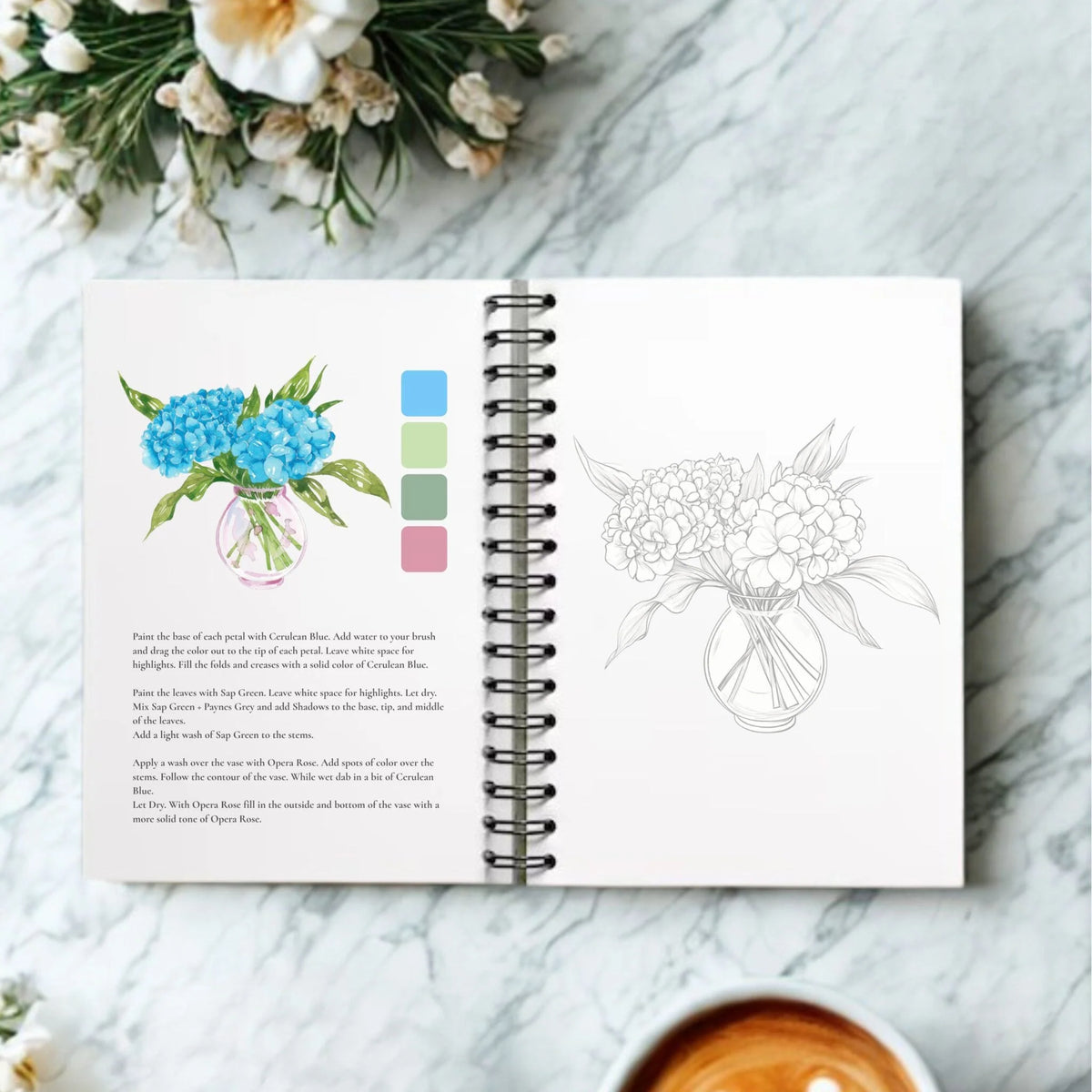 Willow Wolfe - Watercolor Workbook: Bold Florals by Willow & Nya Wolfe
