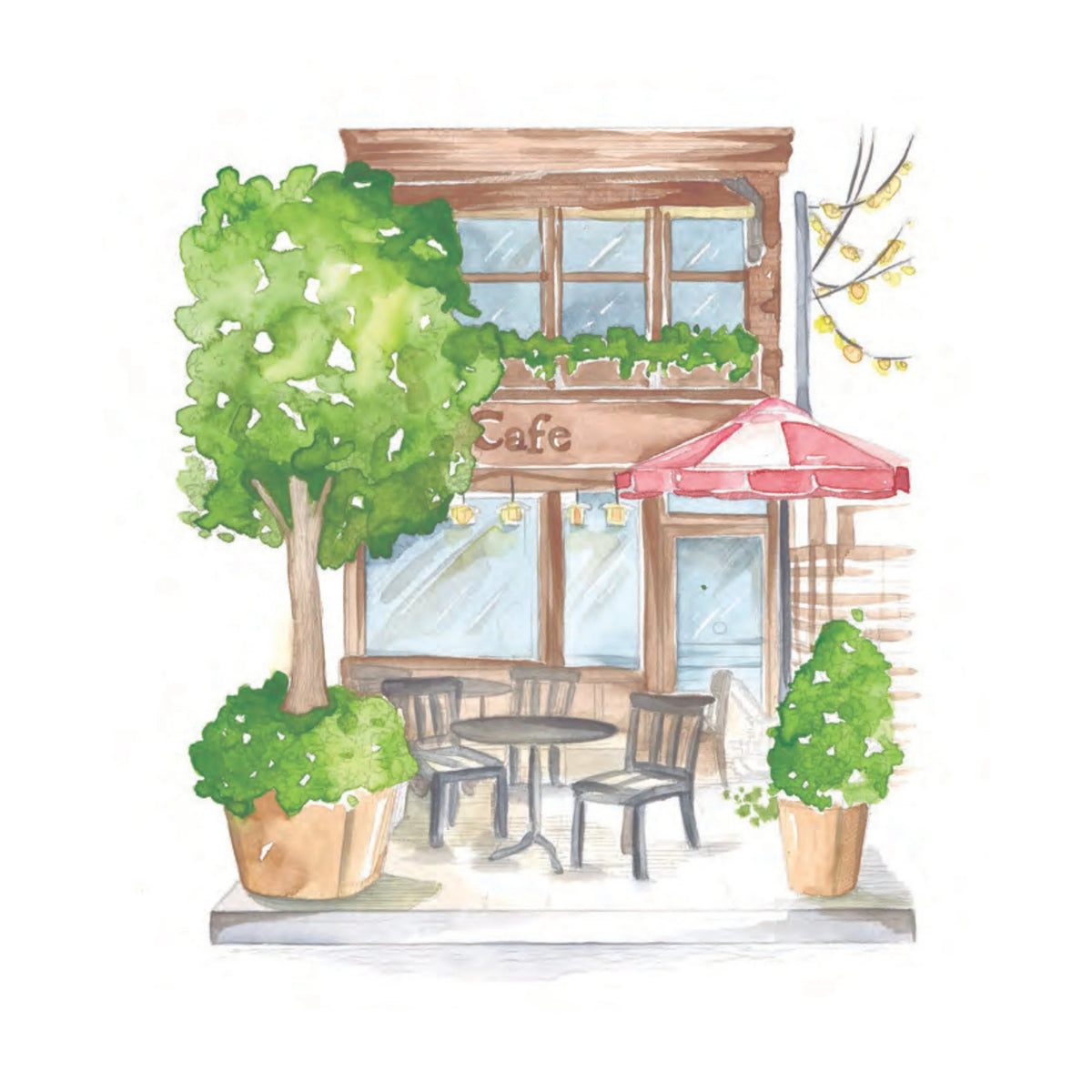 Willow Wolfe - Watercolor Workbook: Cozy Cafes by Willow & Nya Wolfe