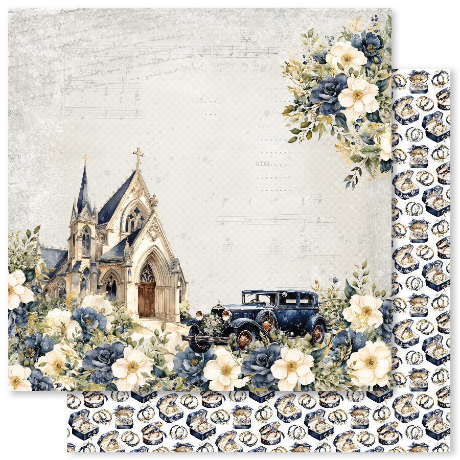 Wedding Blooms B 12x12 Paper (12pc Bulk Pack) 31707