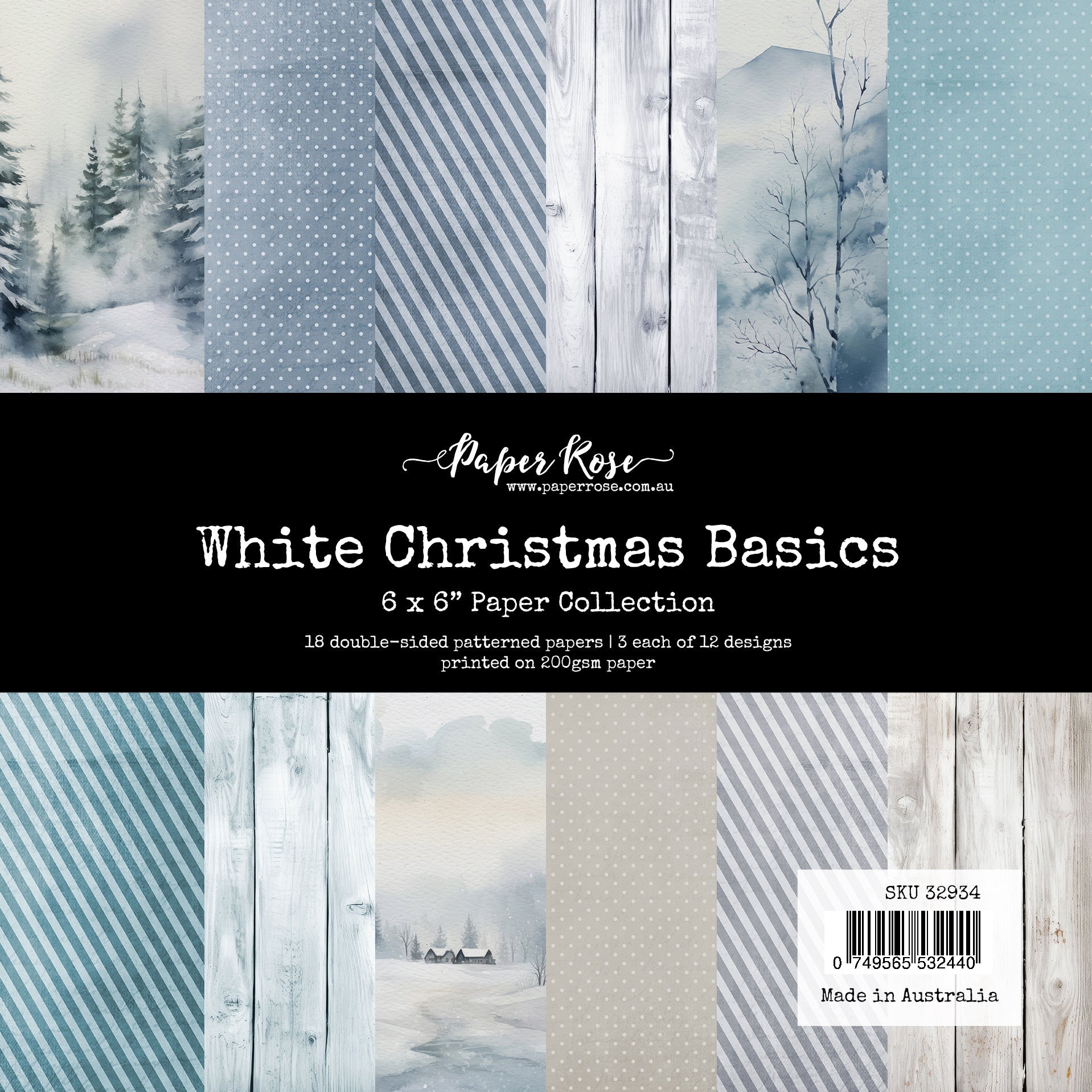 White Christmas Basics 6x6 Paper Collection 32934