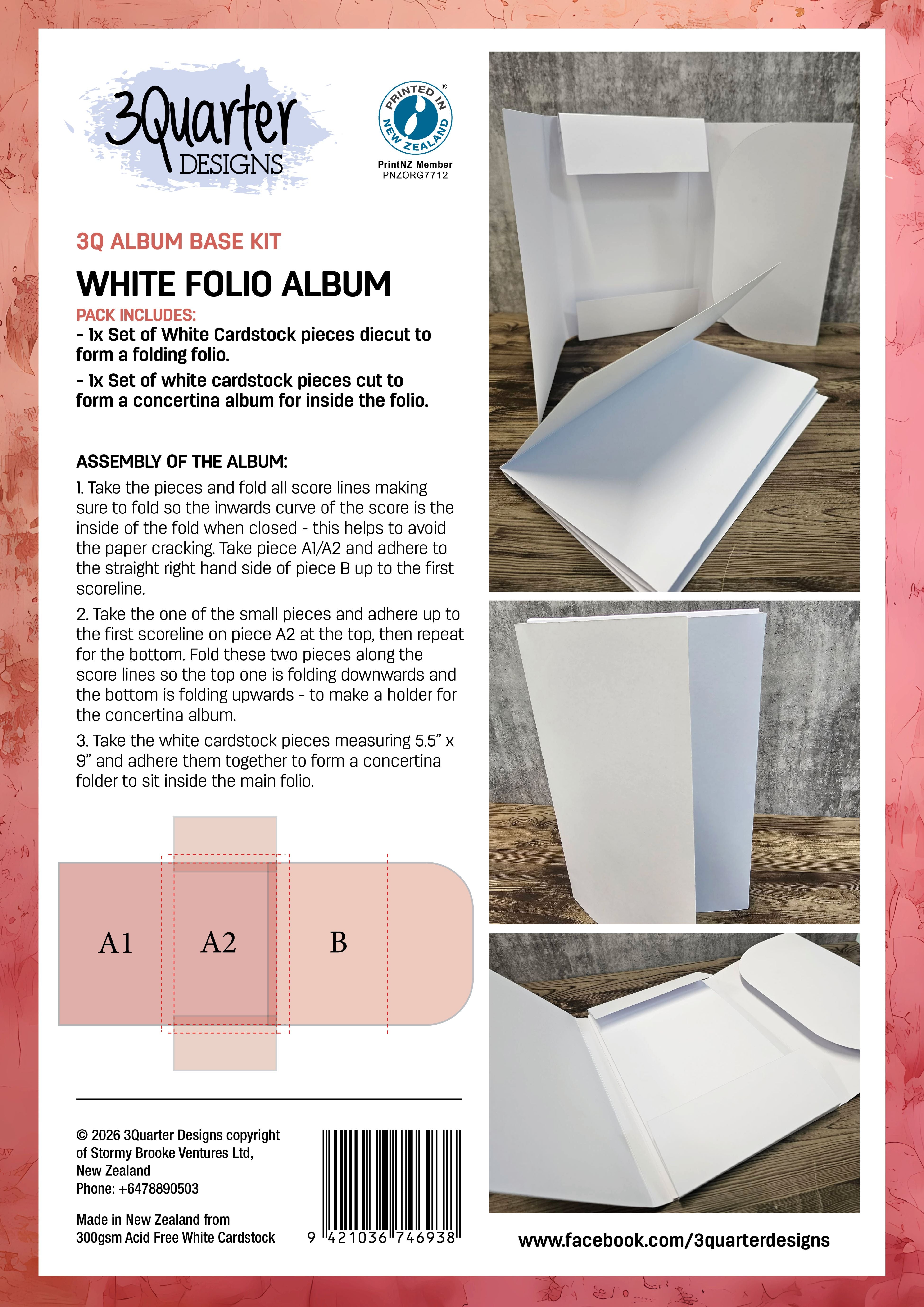 3Quarter Designs White Folio Album
