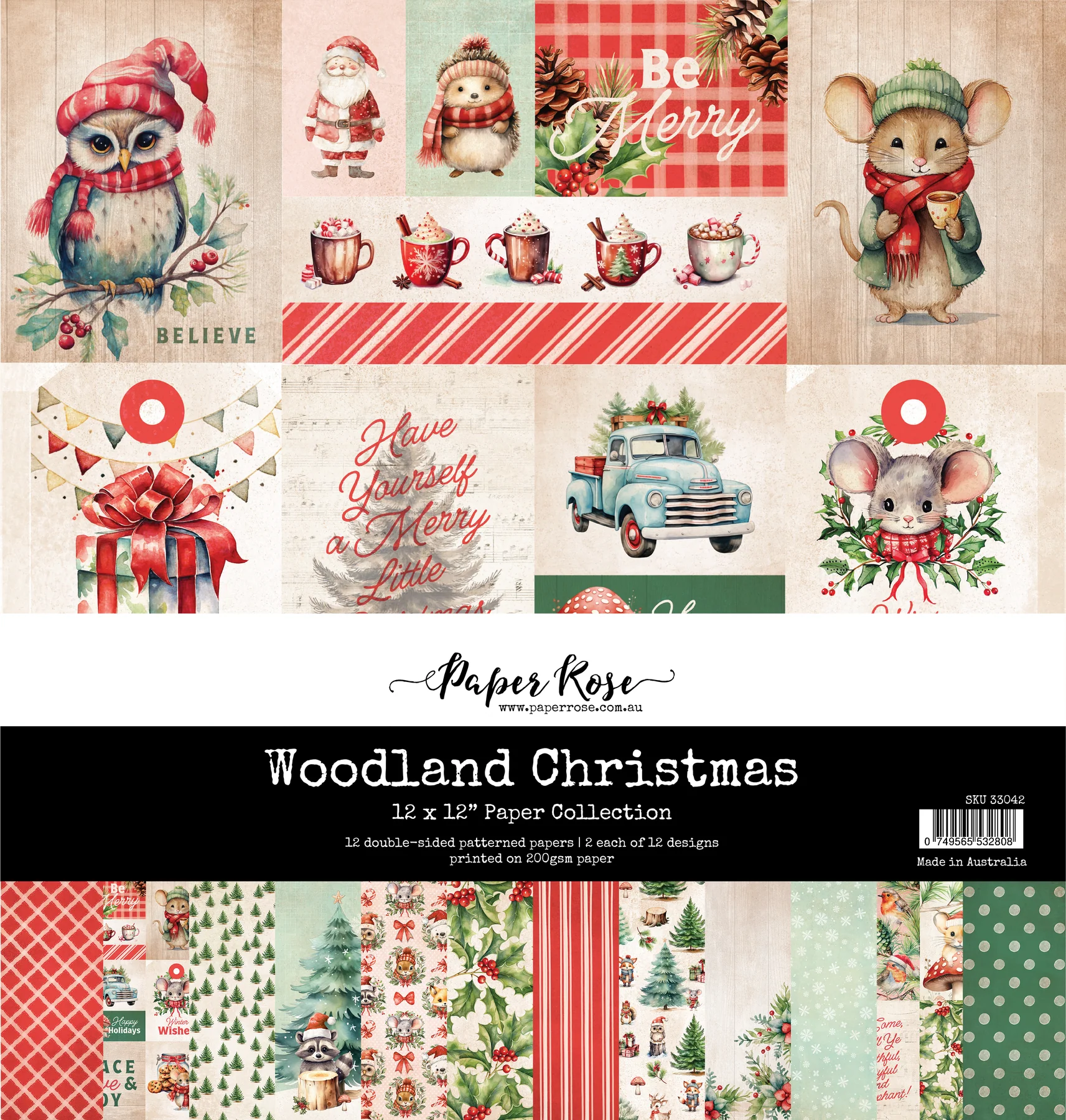 Woodland Christmas 12x12 Paper Collection 33042