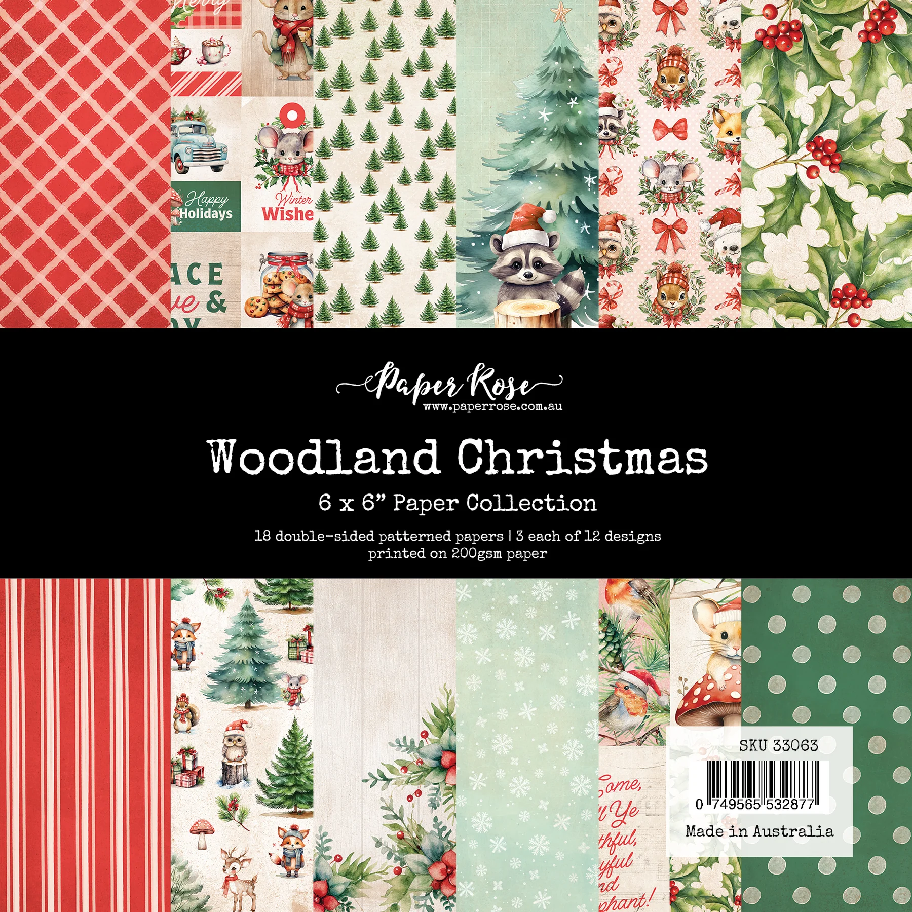 Woodland Christmas 6x6 Paper Collection 33063