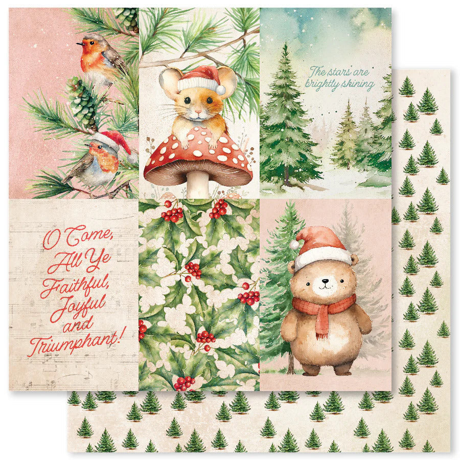 Woodland Christmas D 12x12 Paper (12pc Bulk Pack) 33054