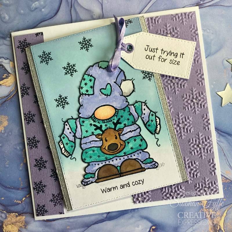 Woodware Clear Singles Cozy Gnome Jumper 4 in x 6 in Stamp Set