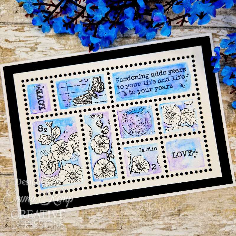 Woodware Clear Singles Postage Stamp Greetings 4 in x 6 in Stamp Set