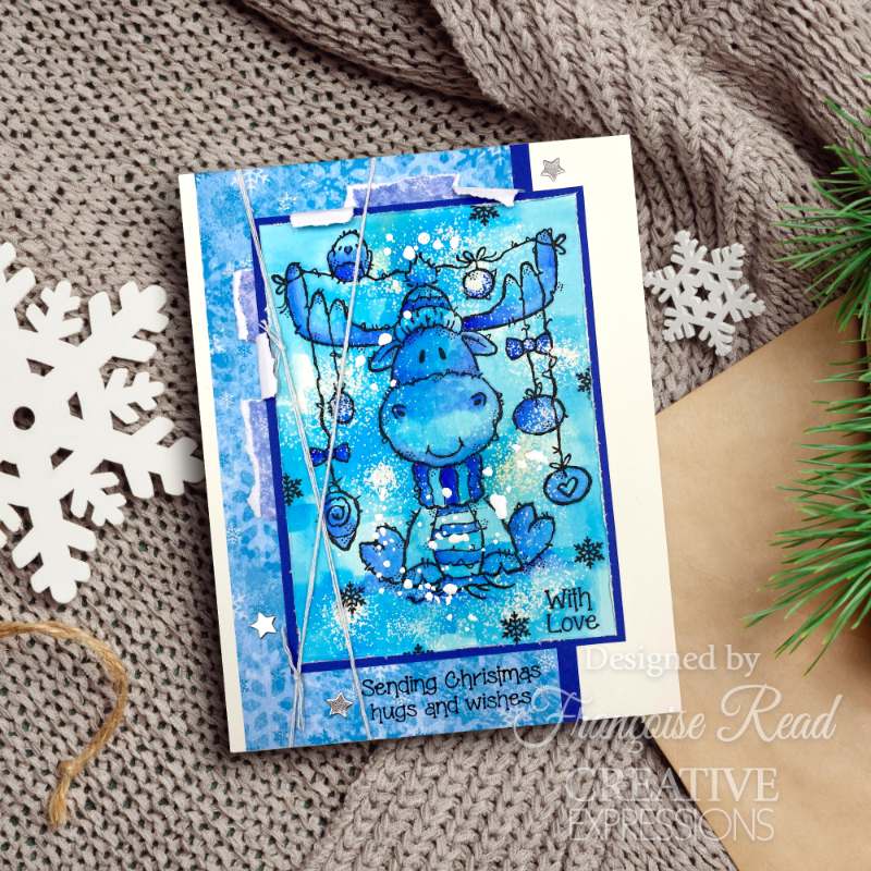 Woodware Clear Singles Magical Christmas Greetings 8 in x 2.6 in Stamp Set