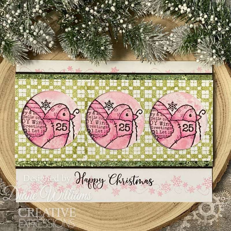 Woodware Clear Singles Christmas Borders 4 in x 6 in Stamp Set